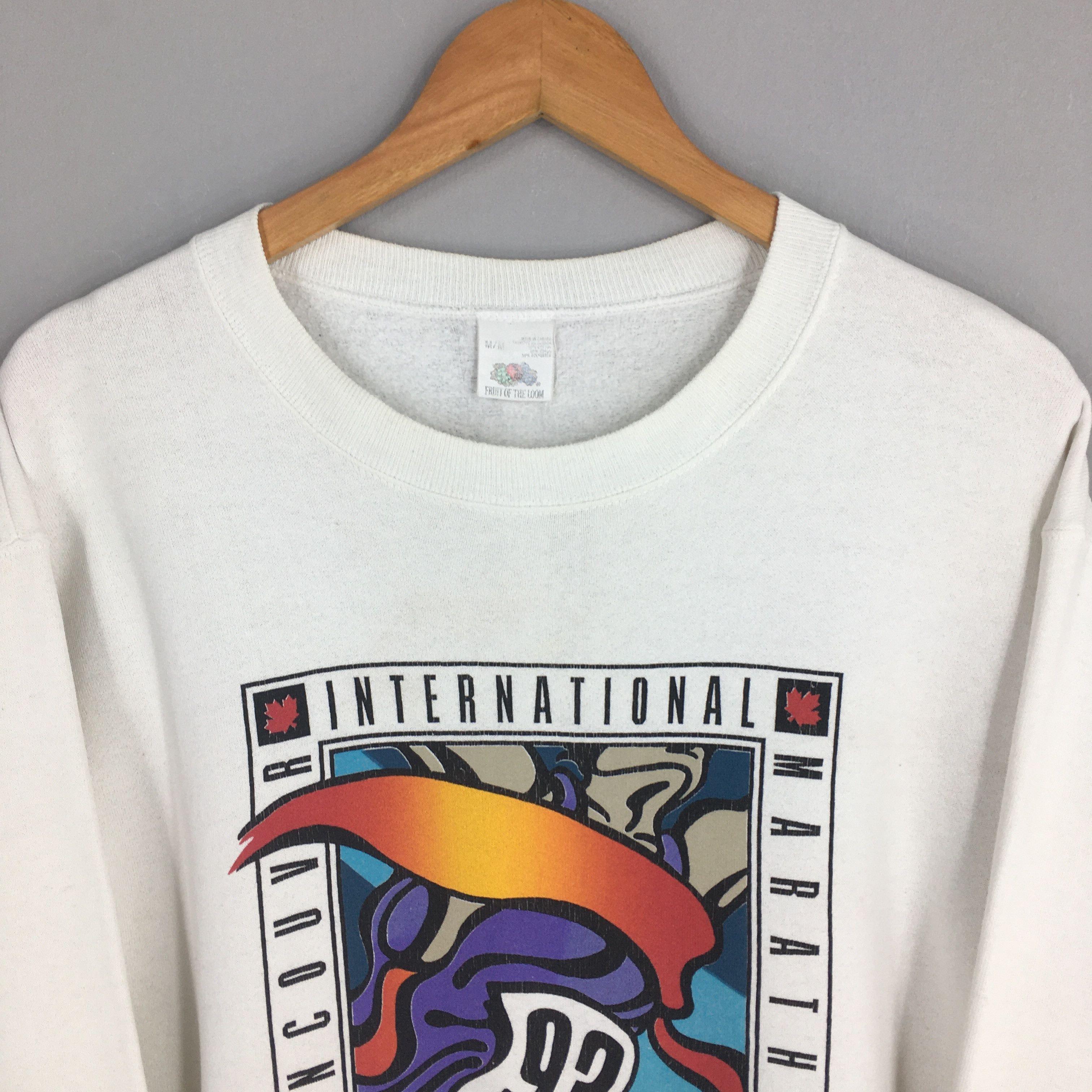 Fruit Of The Loom Vintage 90s Vancouver Canada Sweatshirt Medium Size US M / EU 48-50 / 2 - 2 Thumbnail