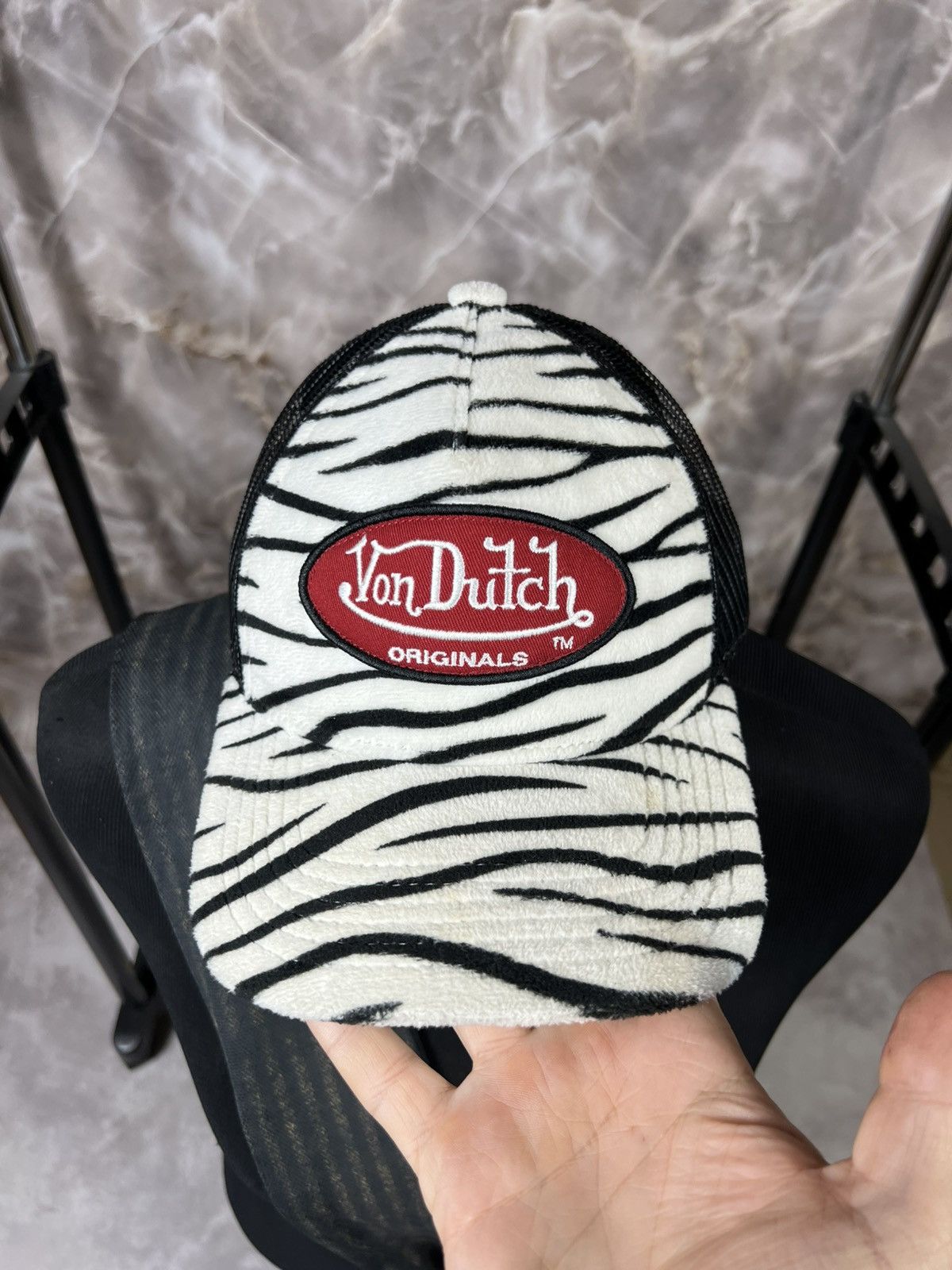 Vintage × Von Dutch Rare Von Dutch Fleece Mesh Y2kCap Size ONE SIZE - 3 Thumbnail
