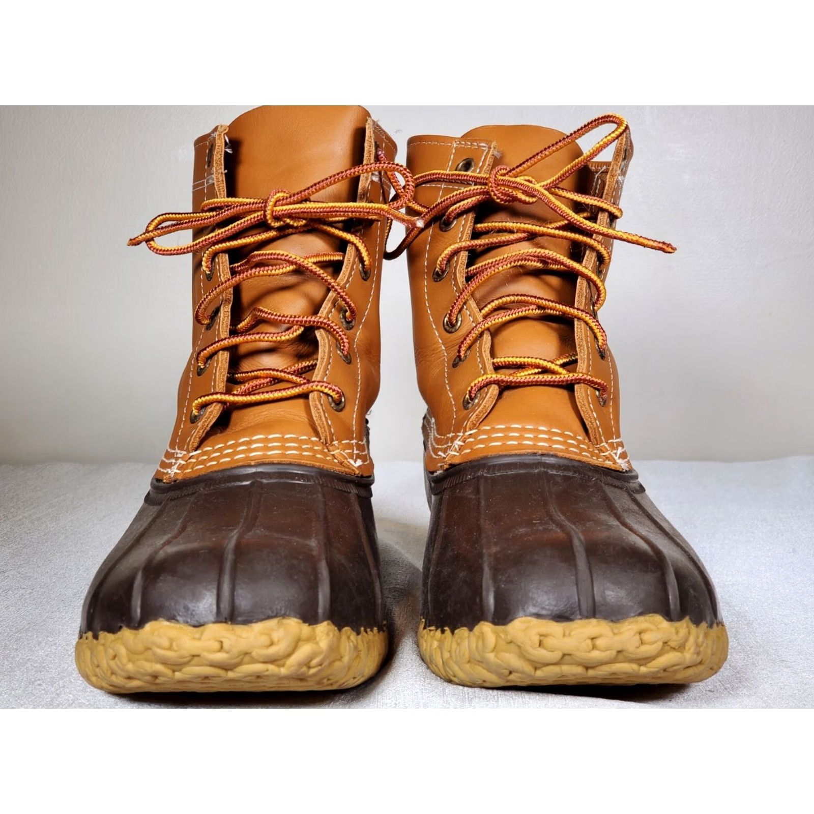 Vintage L.L.Bean Boots Duck 8" Brown Leather Waterproof Rain Hunting Women's US 10 M Size US 10 / IT 40 - 7 Thumbnail