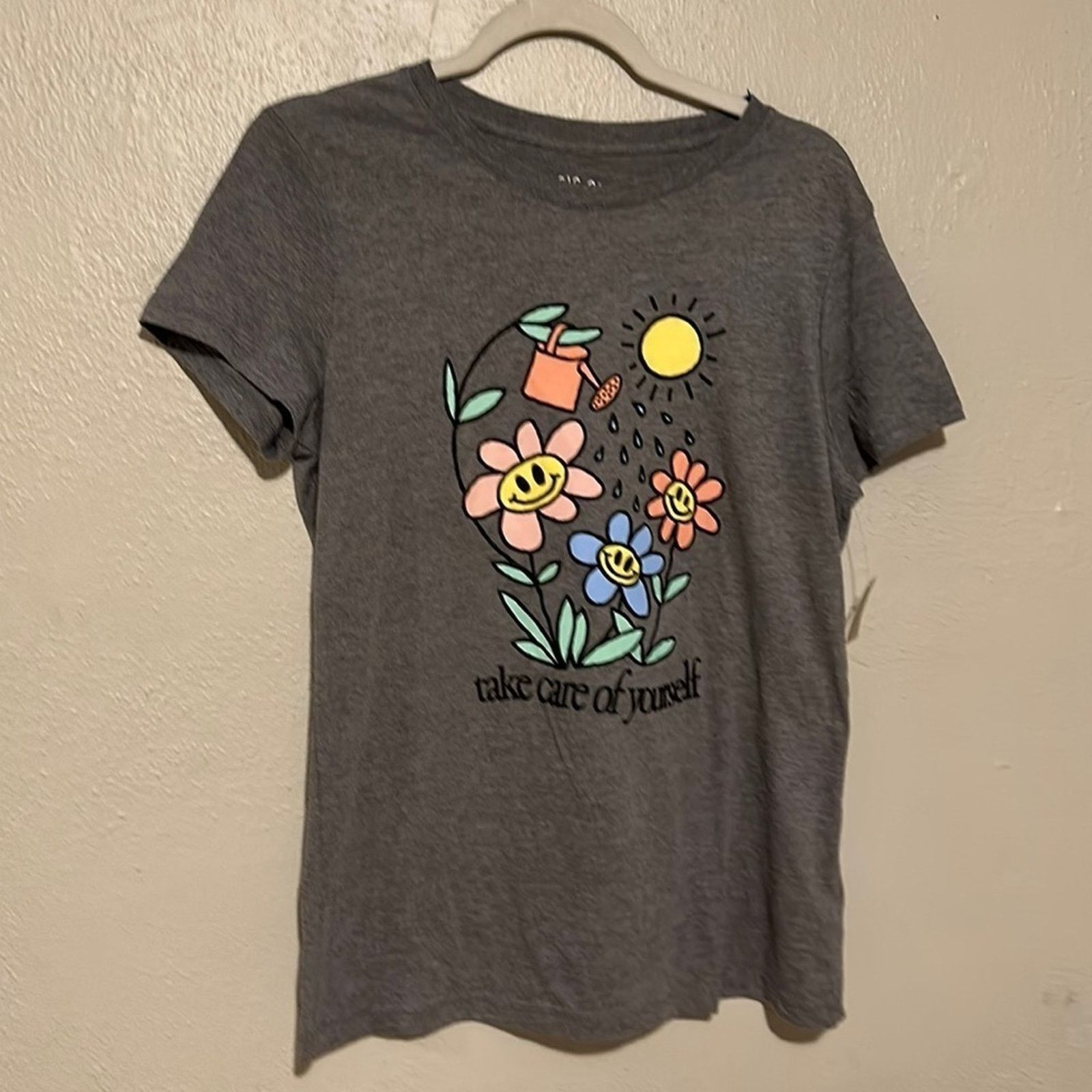 Aeropostale Take Care Daisies Graphic Tee Size XL / US 12-14 / IT 48-50 - 2 Thumbnail