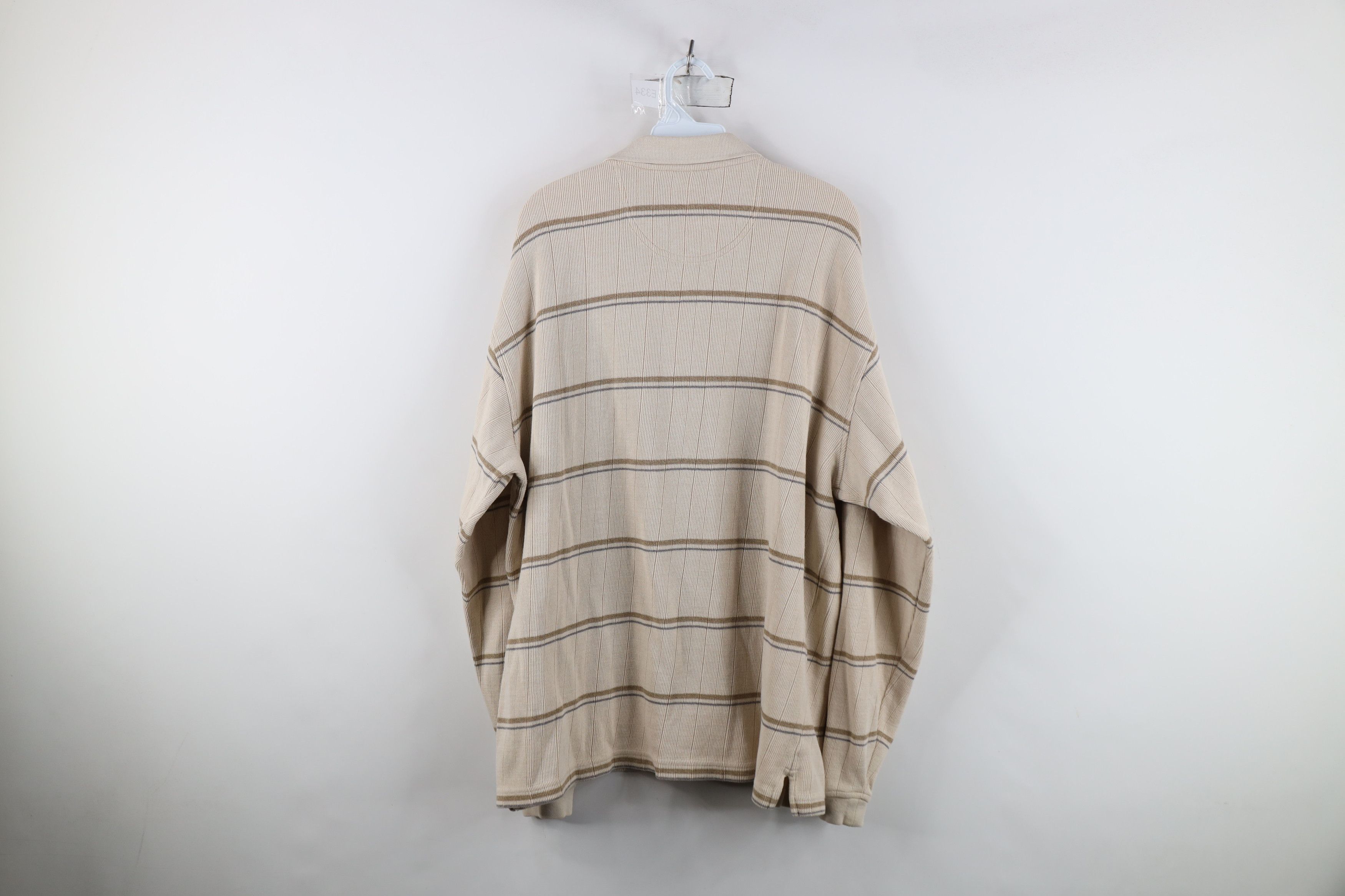 Vintage Vintage 90s Streetwear Ribbed Knit Long Sleeve Rugby Polo Size US XL / EU 56 / 4 - 11 Thumbnail