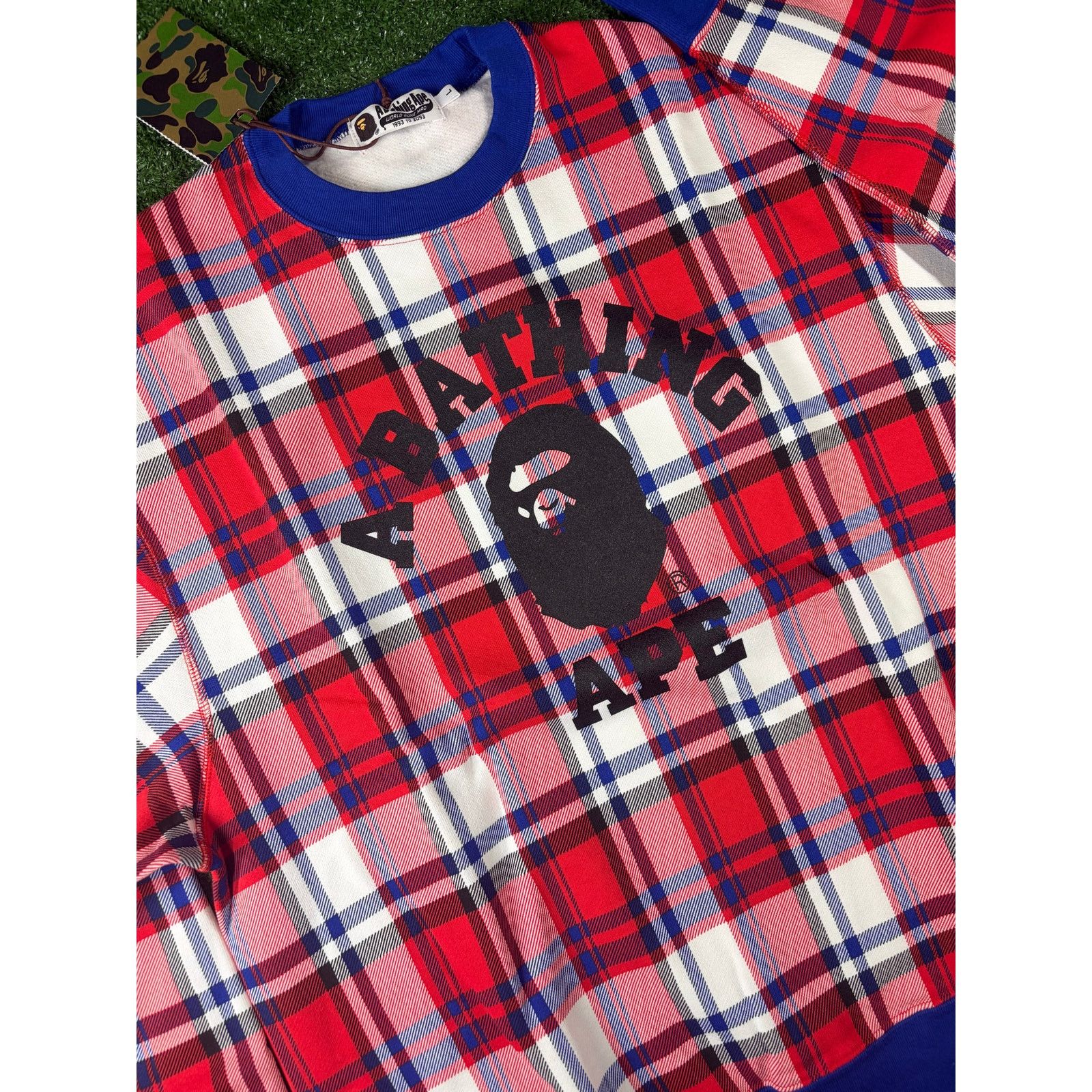 Bape Bape London Plaid Check RLX Crewneck Sweater Size Small Size US S / EU 44-46 / 1 - 2 Thumbnail