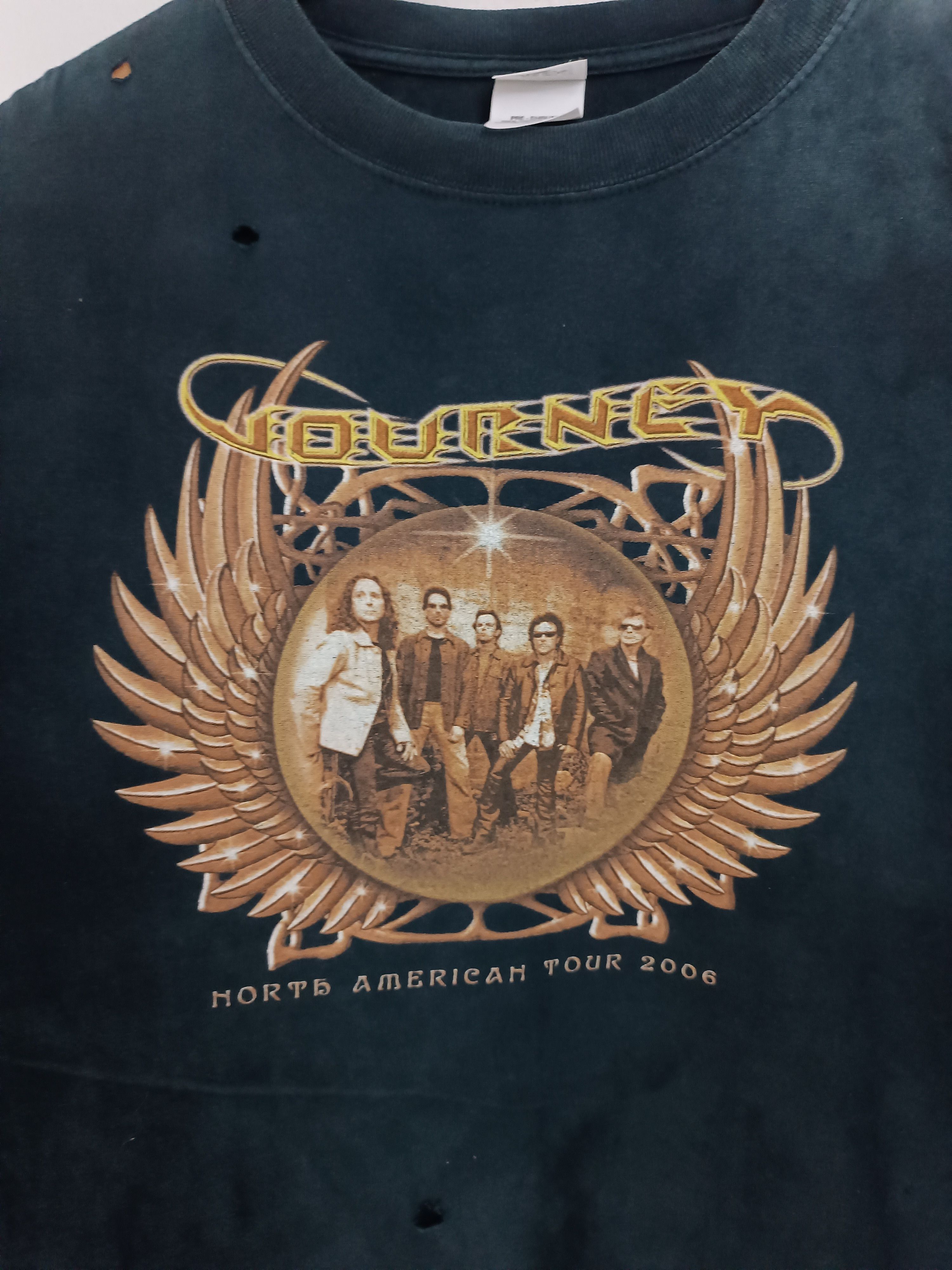 Band Tees THRASHED FADED VINTAGE 2006 JOURNEY TOUR bon jovi acdc Size US XL / EU 56 / 4 - 7 Thumbnail