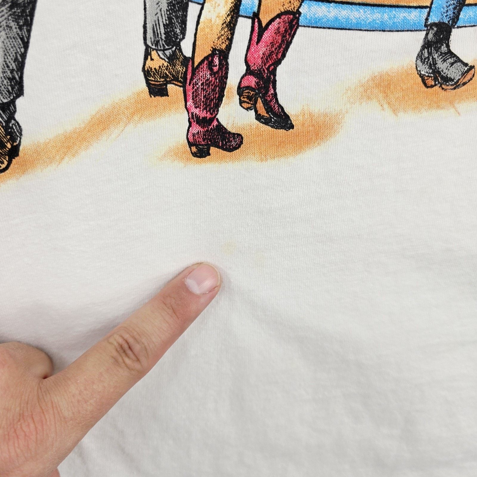 Other Vintage Dancing Cats Western Cowboys T-Shirt XL 90s Size US XL / EU 56 / 4 - 9 Thumbnail