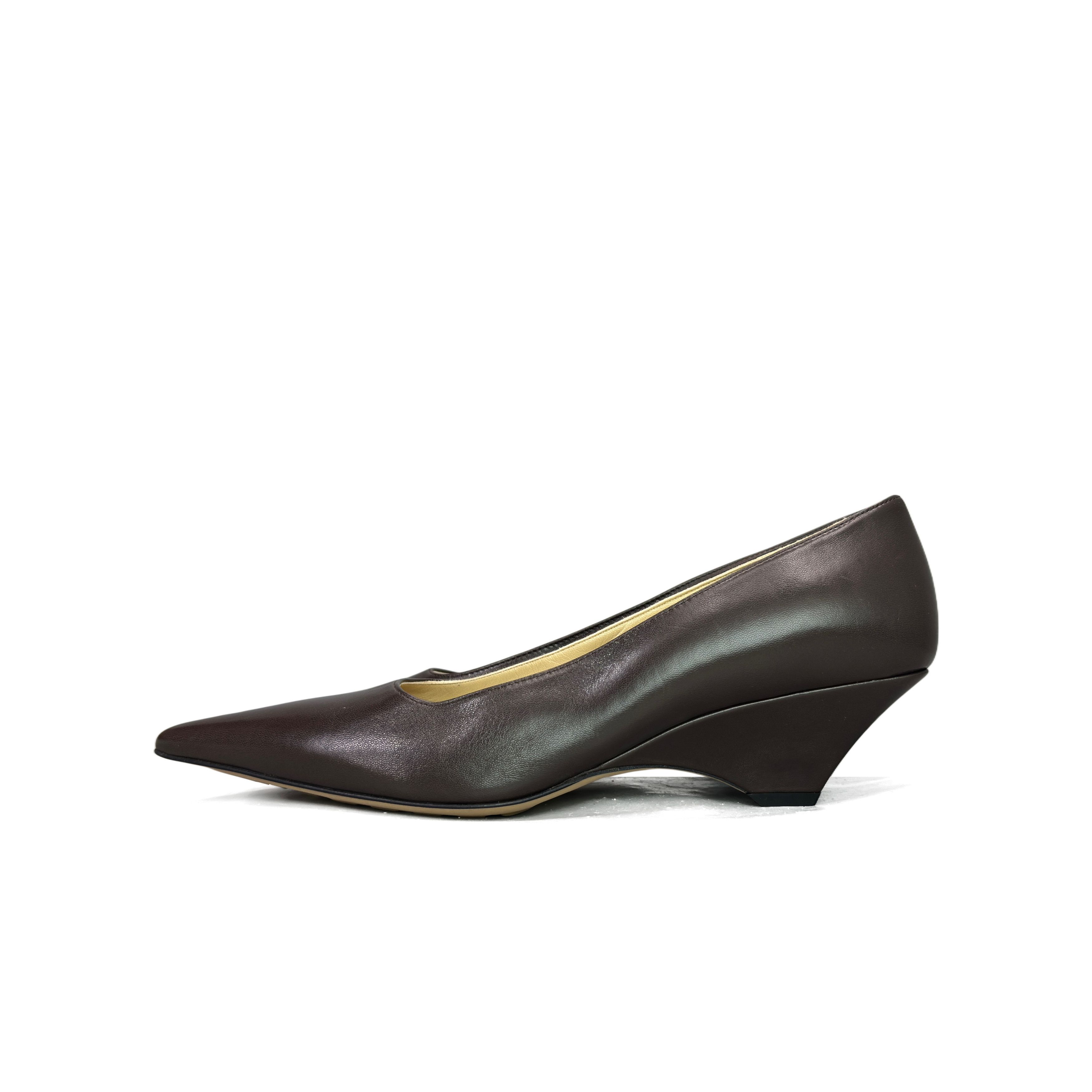 Bottega Veneta Bottega Veneta Brown Leather Wedge Heels Size 38.5 Size US 8.5 / IT 38.5 - 1 Thumbnail