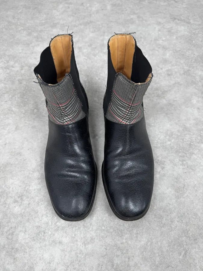 Maison Margiela Maison Margiela Hybrid Black British Checkered Leather Boots Size US 8 / EU 41 - 3 Thumbnail