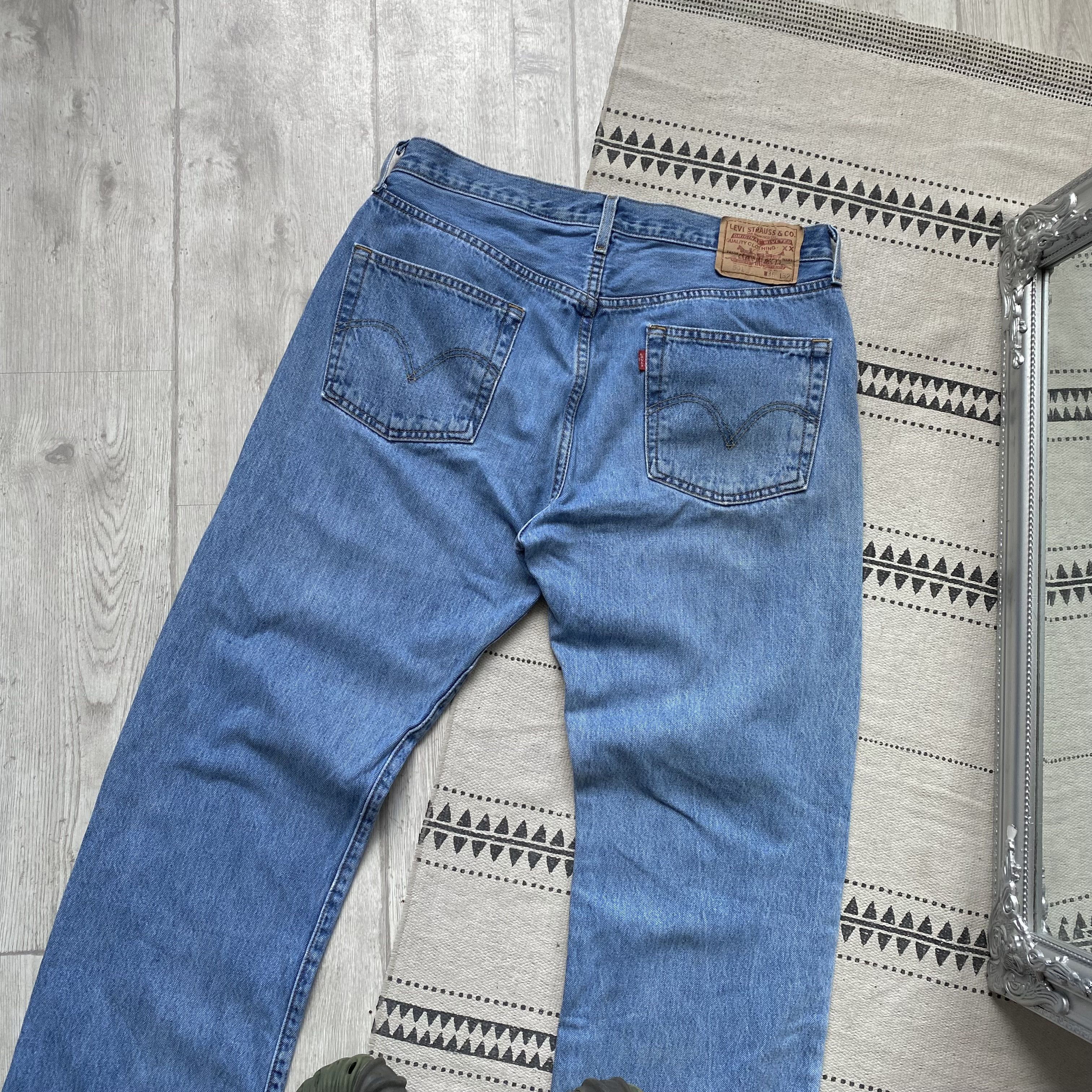Levi's Vintage Clothing 👖 Vintage 90's Levis 501 jeans Distressed Denim pants Y2K Size US 34 / EU 50 - 11 Thumbnail