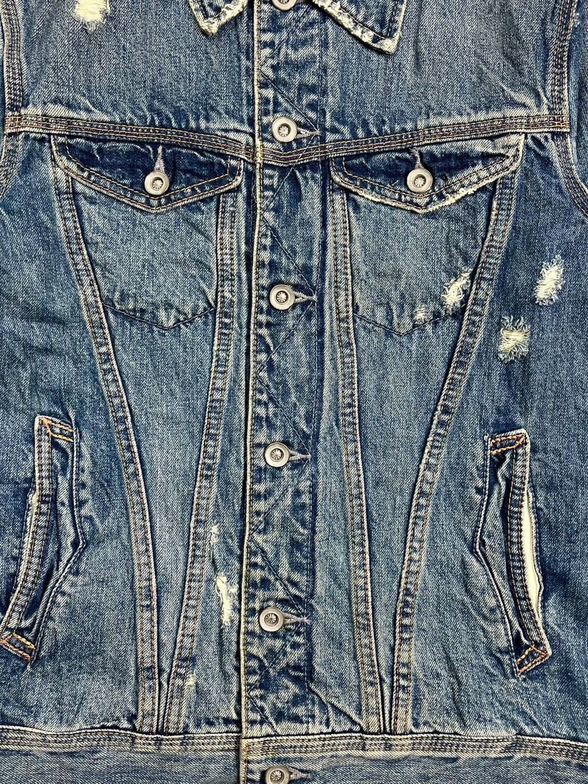 If Six Was Nine 2000s GOA - Apocalypse Style Crash Denim Jacket Size US M / EU 48-50 / 2 - 6 Thumbnail