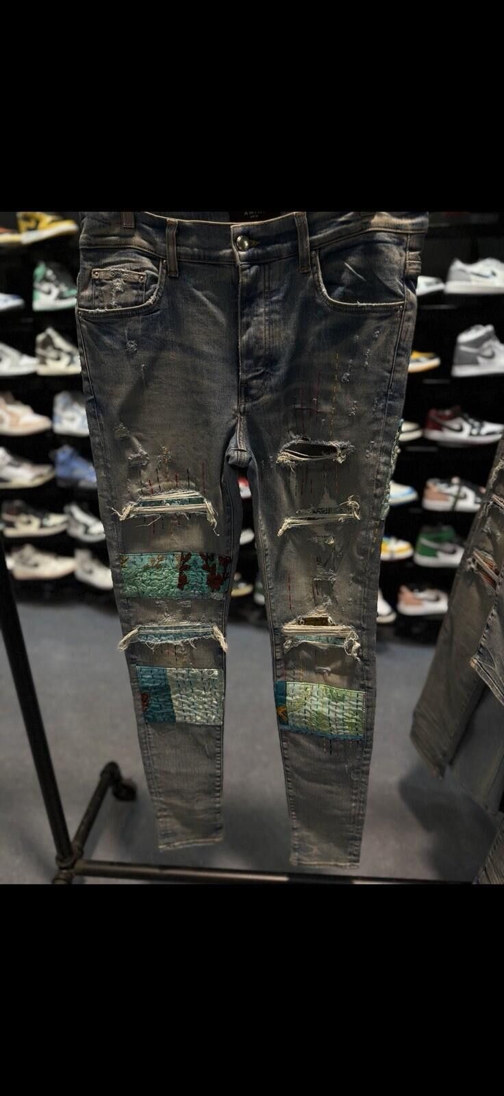 Amiri Size 33 - Amiri Blue Pants Patch Jeans 100% Authentic Size US 33 - 2 Thumbnail