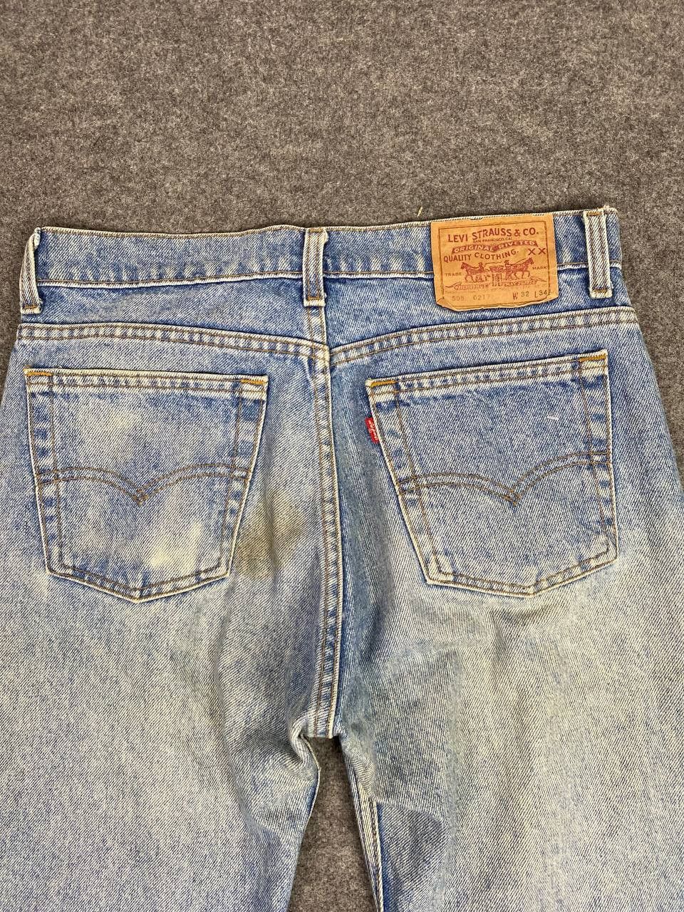Levi's vintage levis 505 regular fit denim nice design Size US 32 / EU 48 - 3 Thumbnail