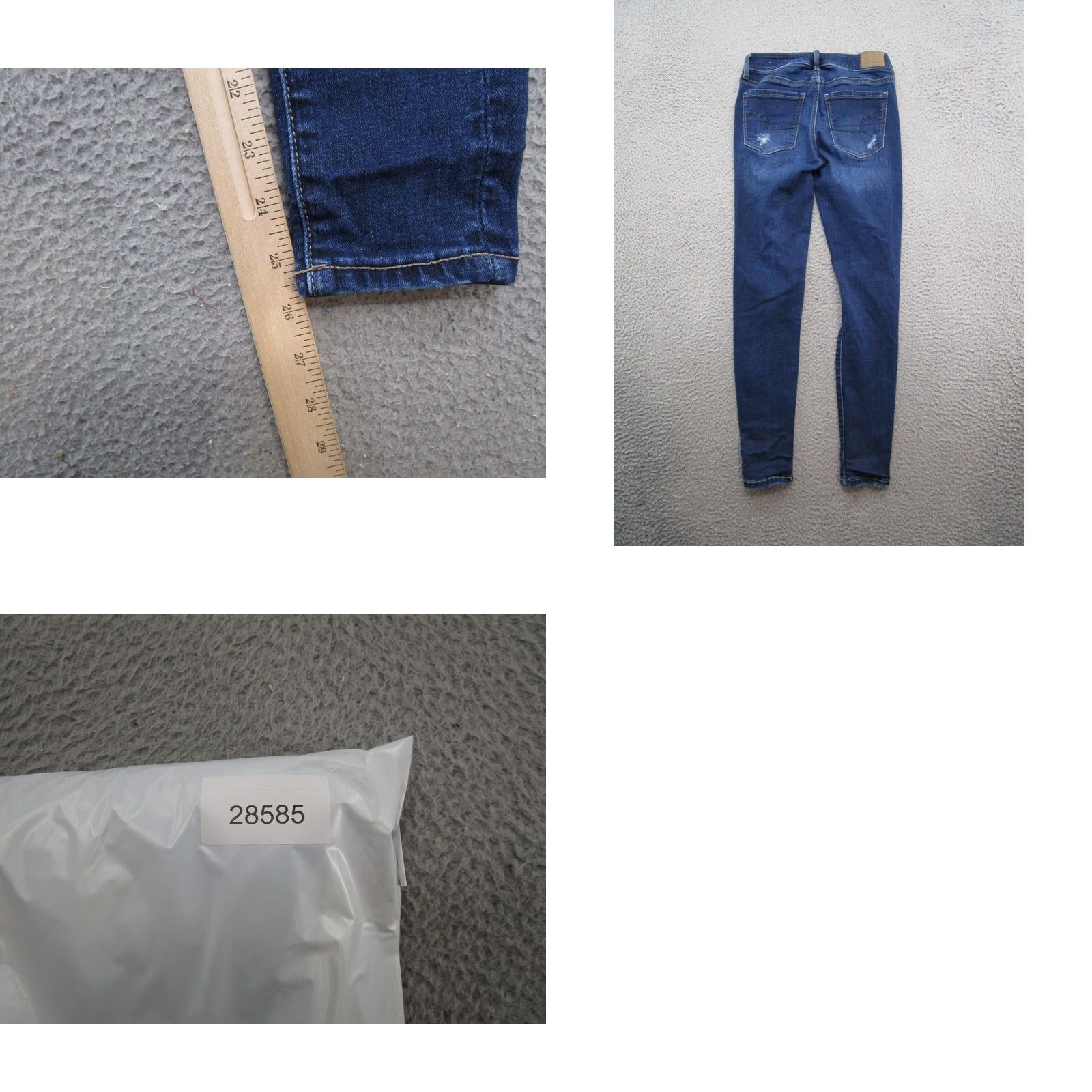 American Eagle Outfitters American Eagle Jegging Dark Wash Distressed Denim Size 2 Jeans Women Stretch Size 26" / US 2 / IT 38 - 9 Thumbnail