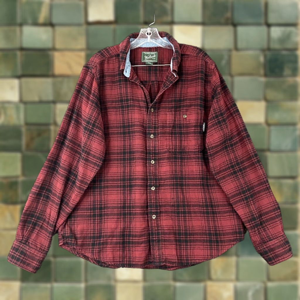 Vintage VINTAGE Woolrich Flannel Shirt Men XL Red Plaid Long Sleeve Button-Up Classic Outdoor 90s Mens Size US XL / EU 56 / 4 - 1 Thumbnail