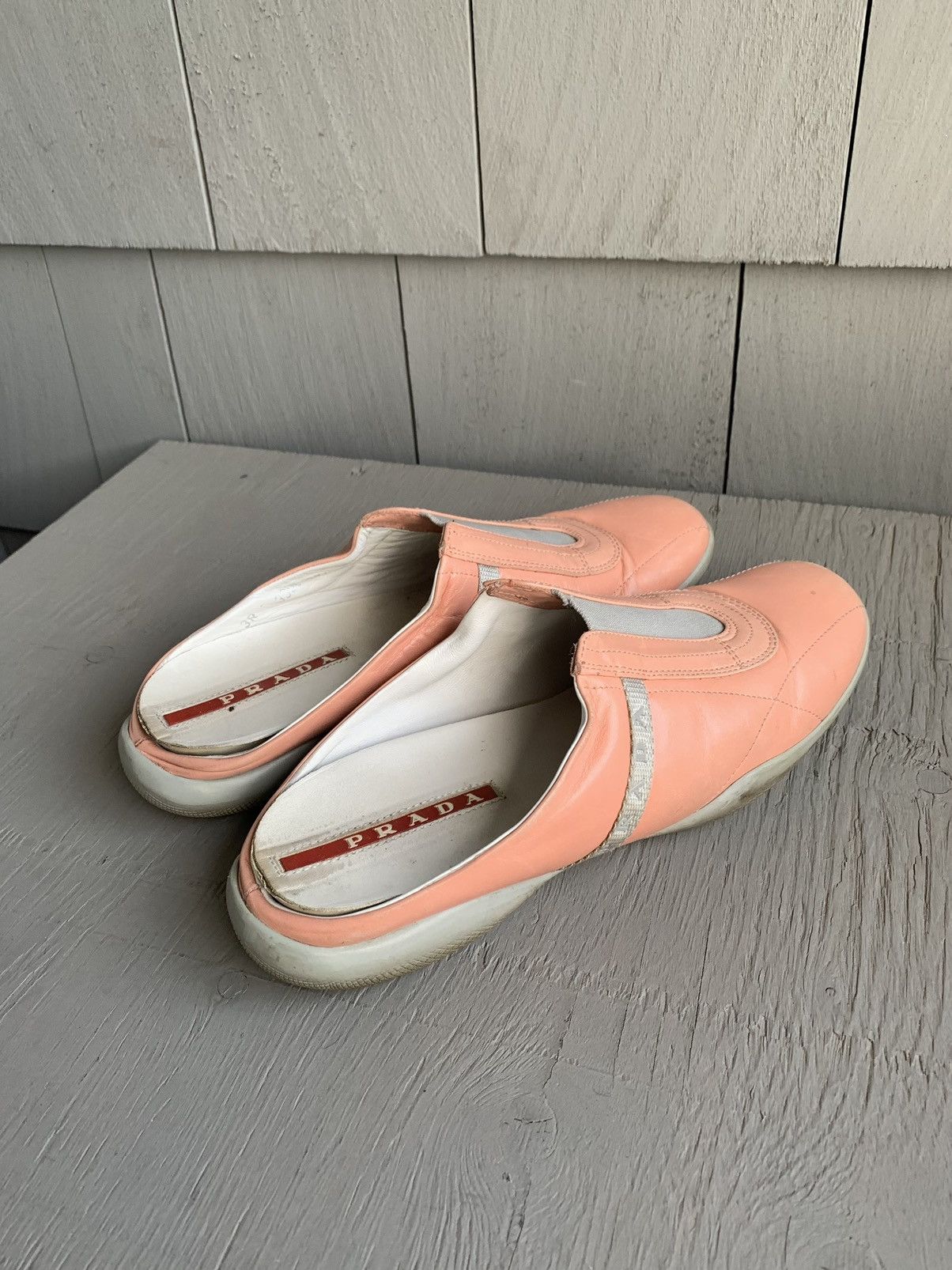 Prada × Vintage 2000s Prada Mules Y2K Sport Slip On Sneaker S/S Sport 3308 Size US 7.5 / IT 37.5 - 8 Thumbnail
