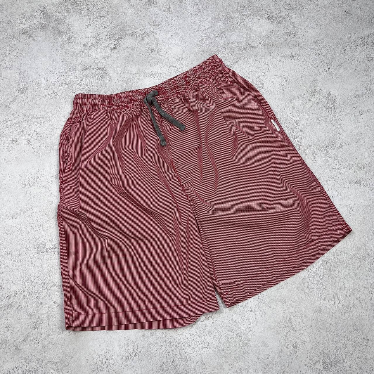 Ermenegildo Zegna Ermenegildo Zegna Swim Shorts Red Stripe Elastic Waist Size US 28 / EU 44 - 2 Thumbnail