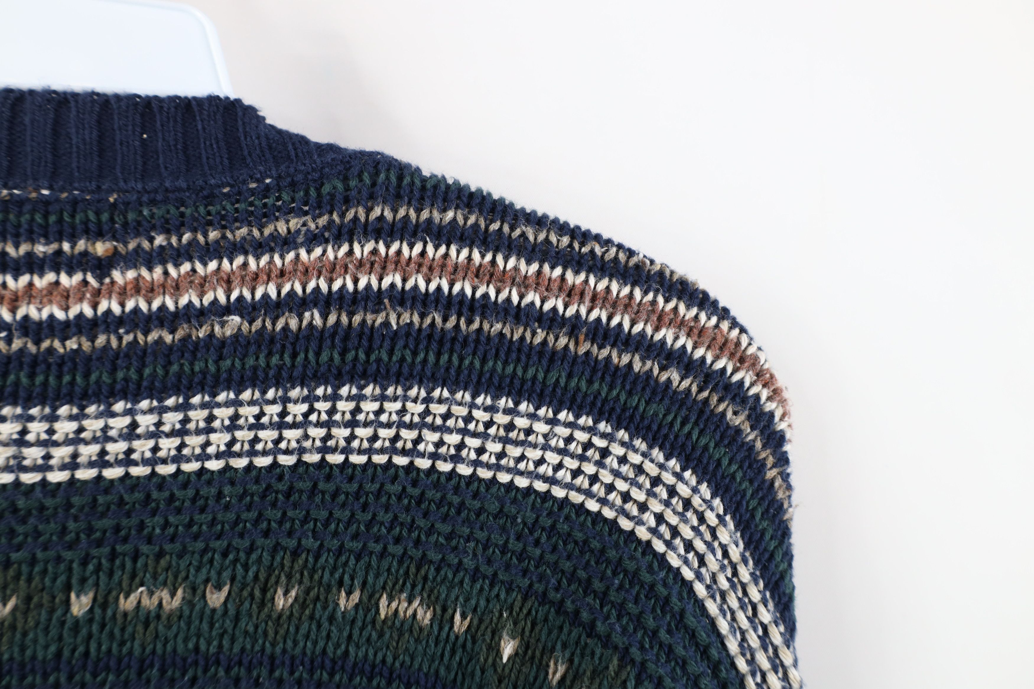 Vintage Vintage 90s Streetwear Fair Isle Knit Crewneck Sweater USA Size US L / EU 52-54 / 3 - 9 Thumbnail