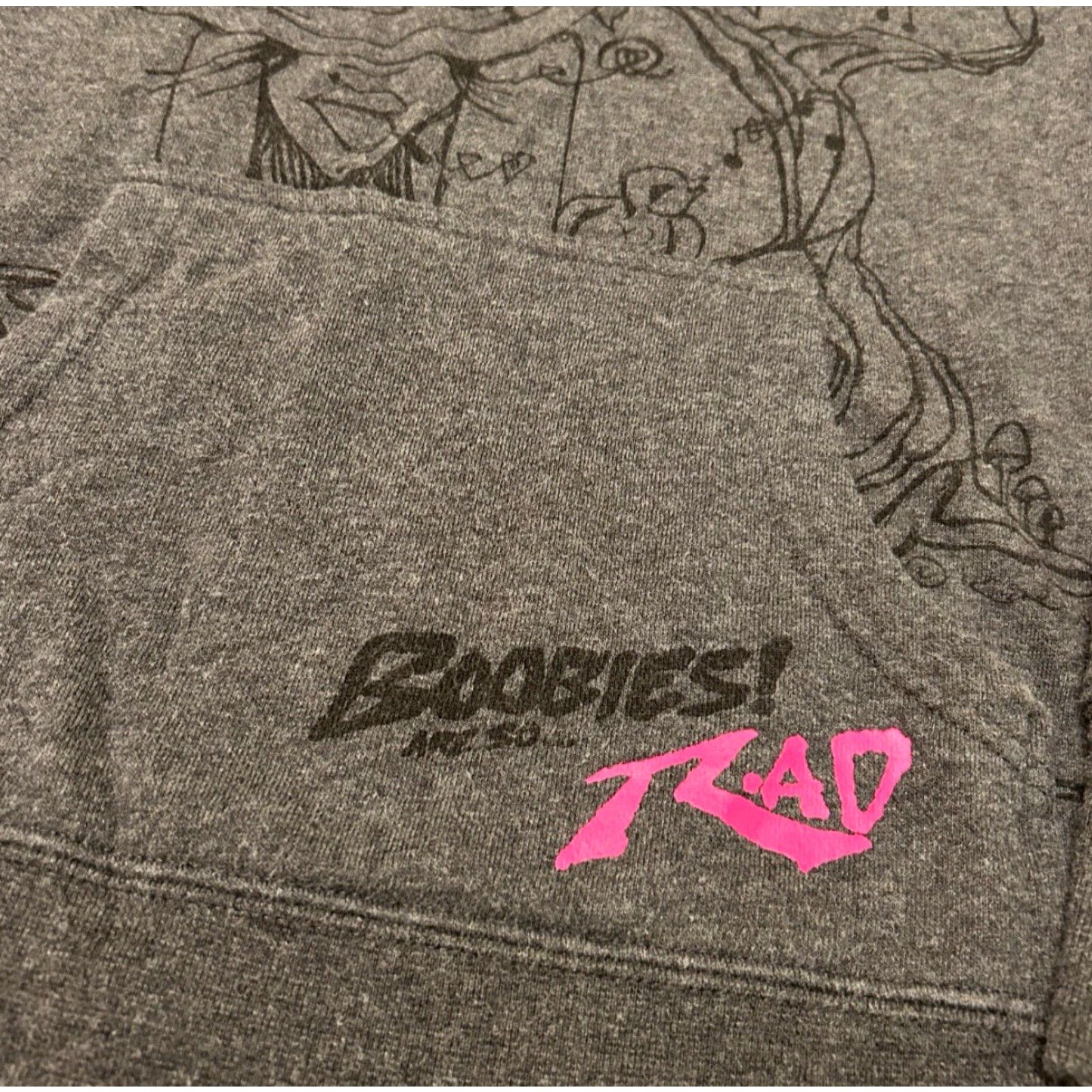 Rusty VINTAGE Rusty Jacket Hoodie Womens Large Gray Y2K Skater Punk Grunge Earphone Boobies Are Rad VTG Theme Womens L Size L / US 10 / IT 46 - 2 Thumbnail