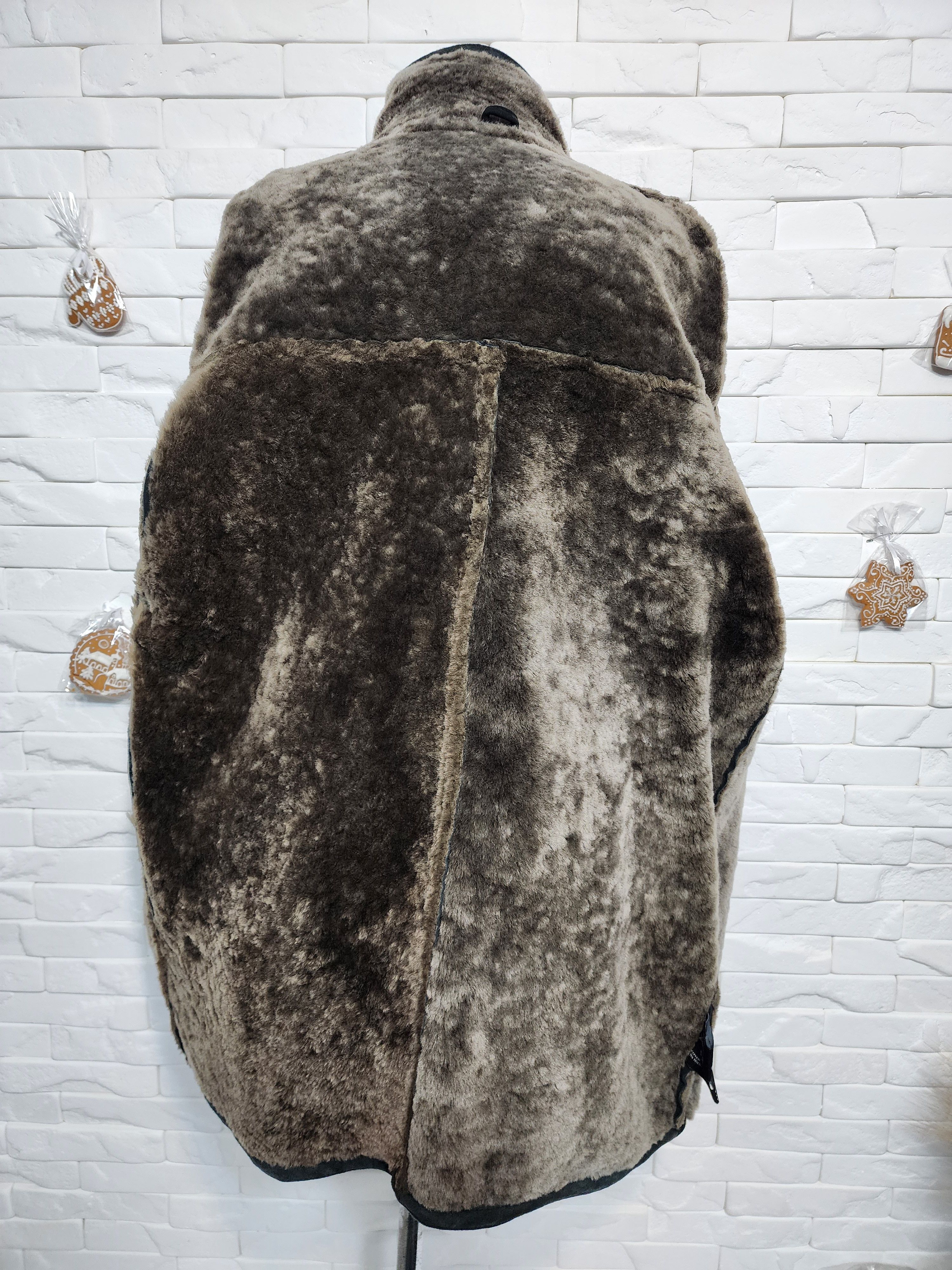 Furla Men's Black Sheepskin Coat: Genuine Fur, Button Closure Size US XL / EU 56 / 4 - 7 Thumbnail
