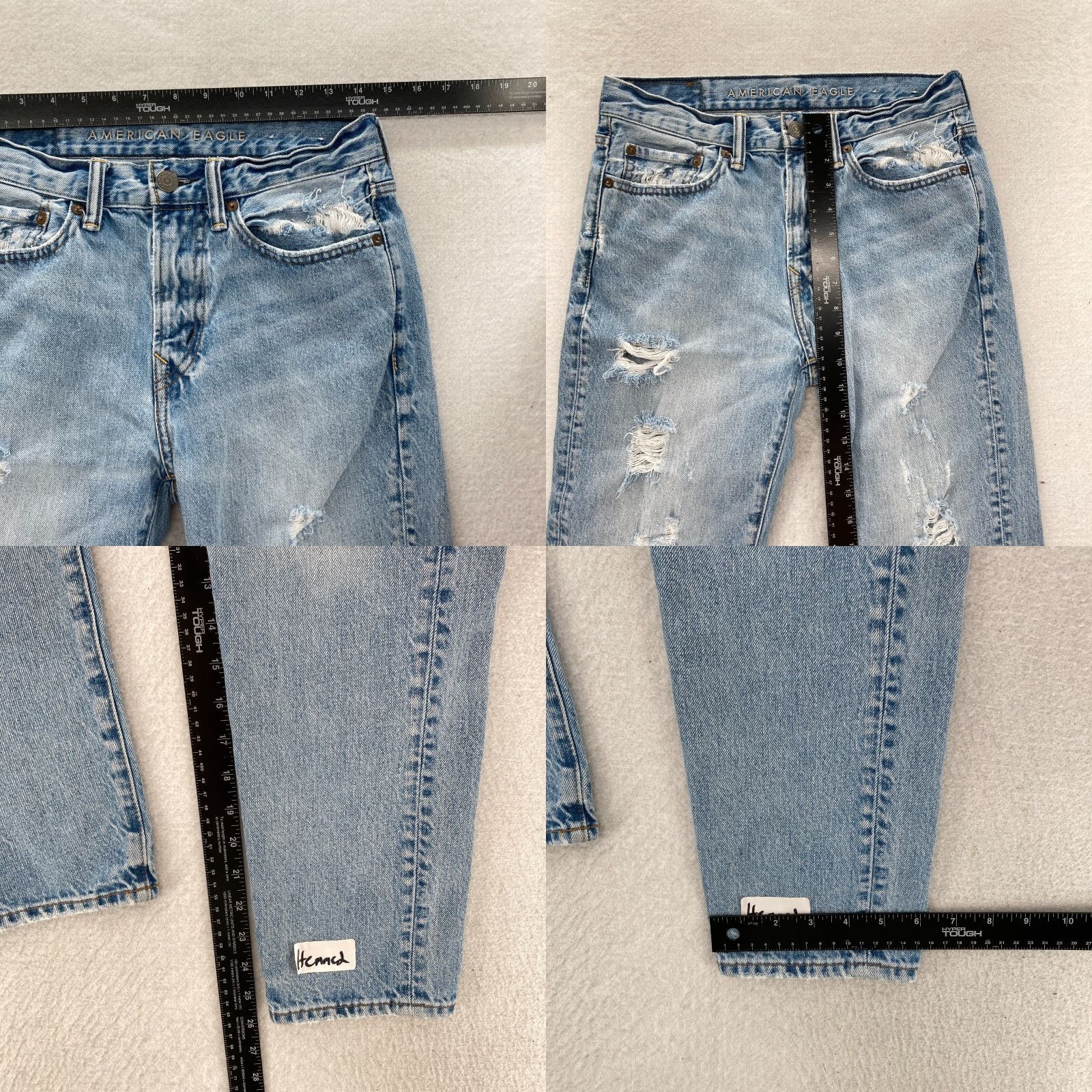American Eagle Outfitters American Eagle Jeans Mens 28x26 Slim Leg Distressed Medium Wash Blue Denim Pant Size US 28 / EU 44 - 8 Thumbnail