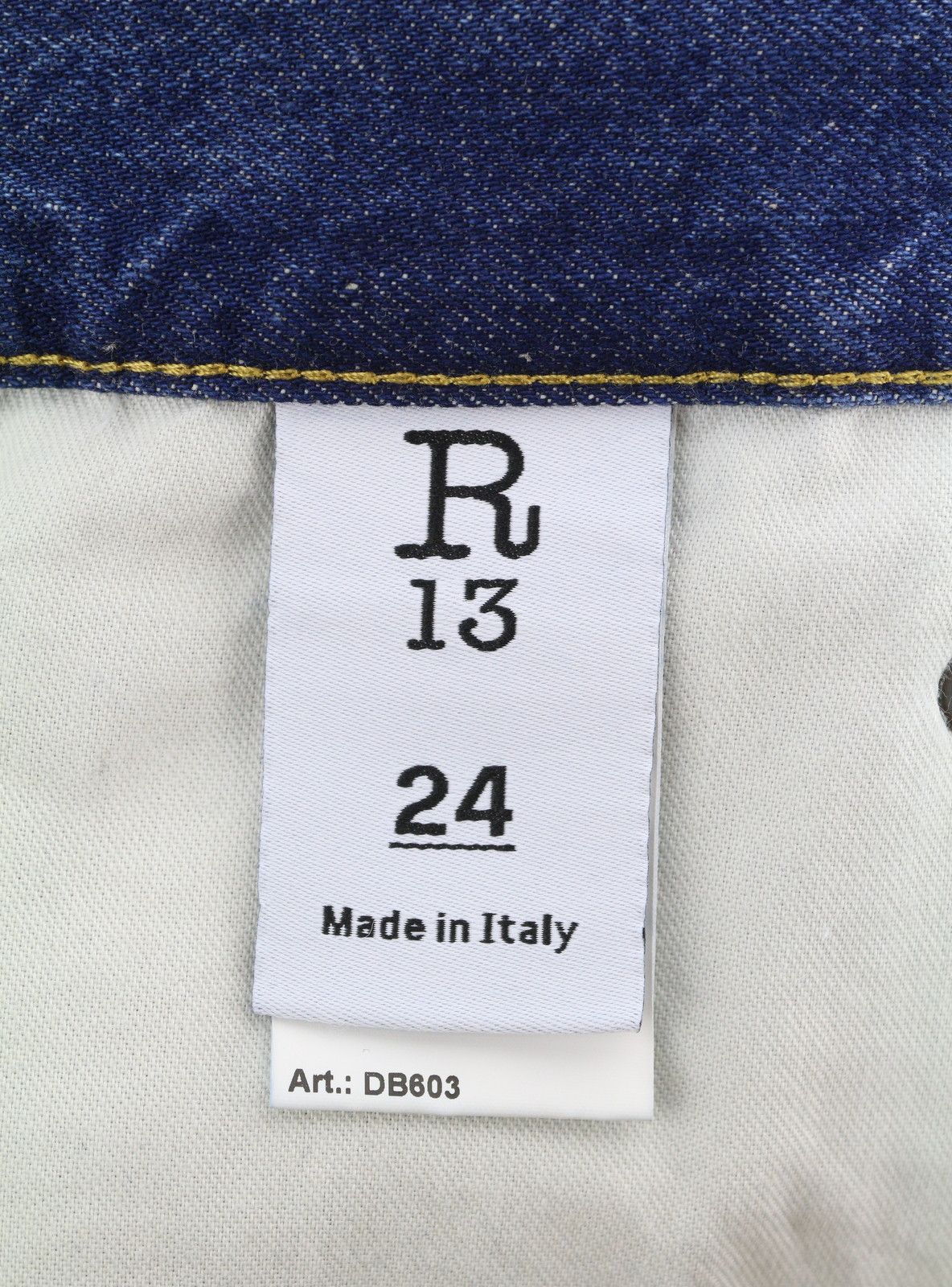 R13 CROSS OVER 24 Oasis Blue Distress 88195 Size 24" / US 00 / IT 34 - 10 Thumbnail