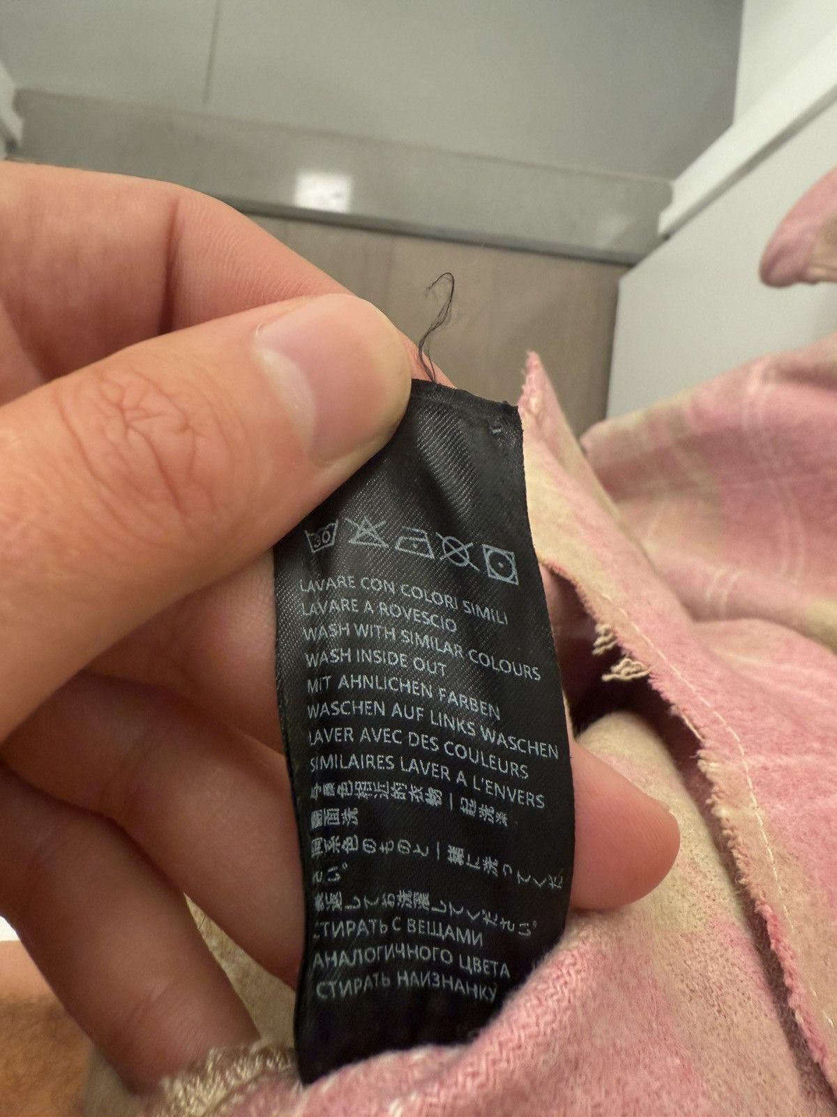 PDF PDF channel check wool overshirt pink / tan size Large Size US L / EU 52-54 / 3 - 4 Thumbnail