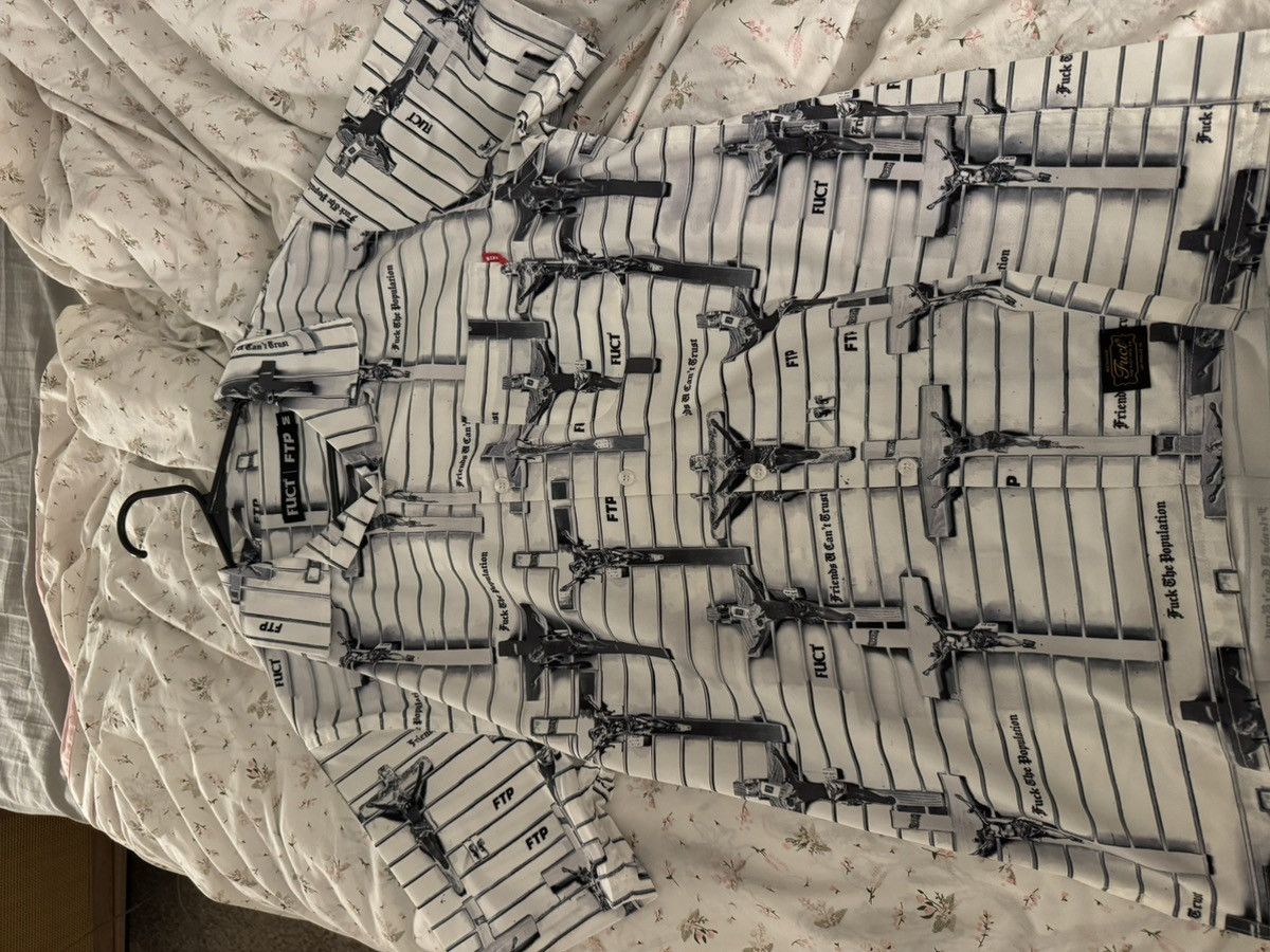 FUCT × Fuck The Population FTP X FUCT Cross Button Up Shirt Size US M / EU 48-50 / 2 - 2 Thumbnail