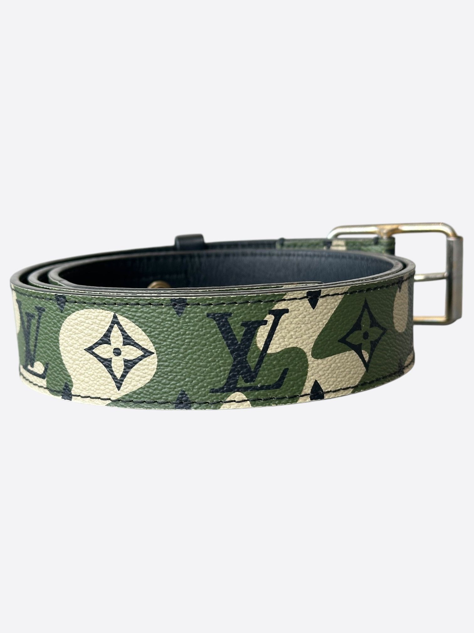 Louis Vuitton Louis Vuitton Takashi Murakami Camouflage Monogram Belt Size 34 - 2 Thumbnail