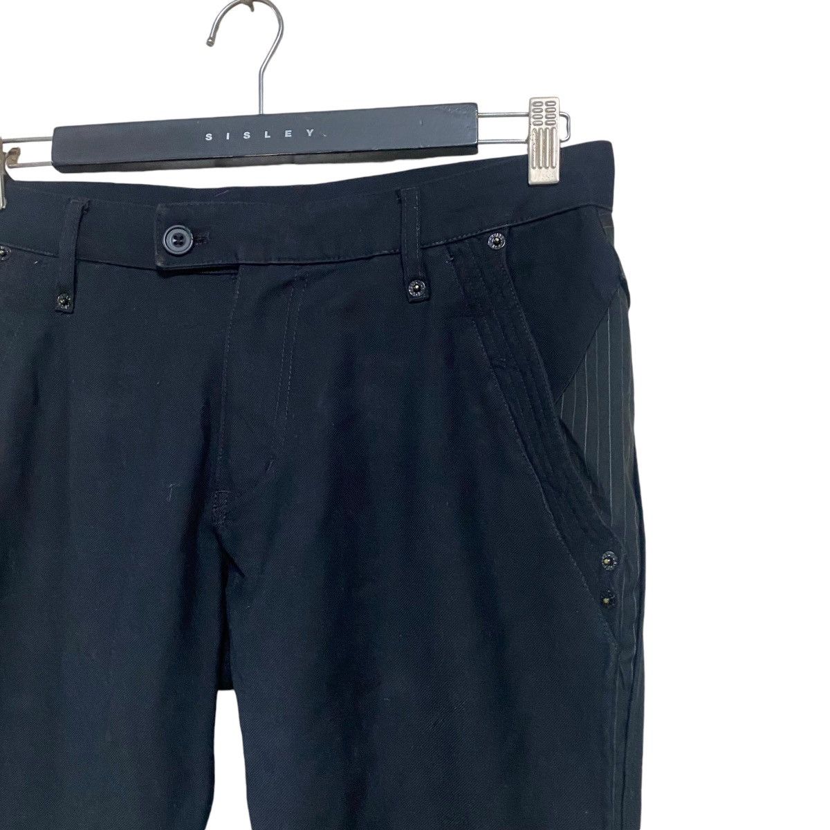 PPFM PPFM Black Paneled Trouser Low Rise Buckle Back Size US 32 / EU 48 - 5 Thumbnail