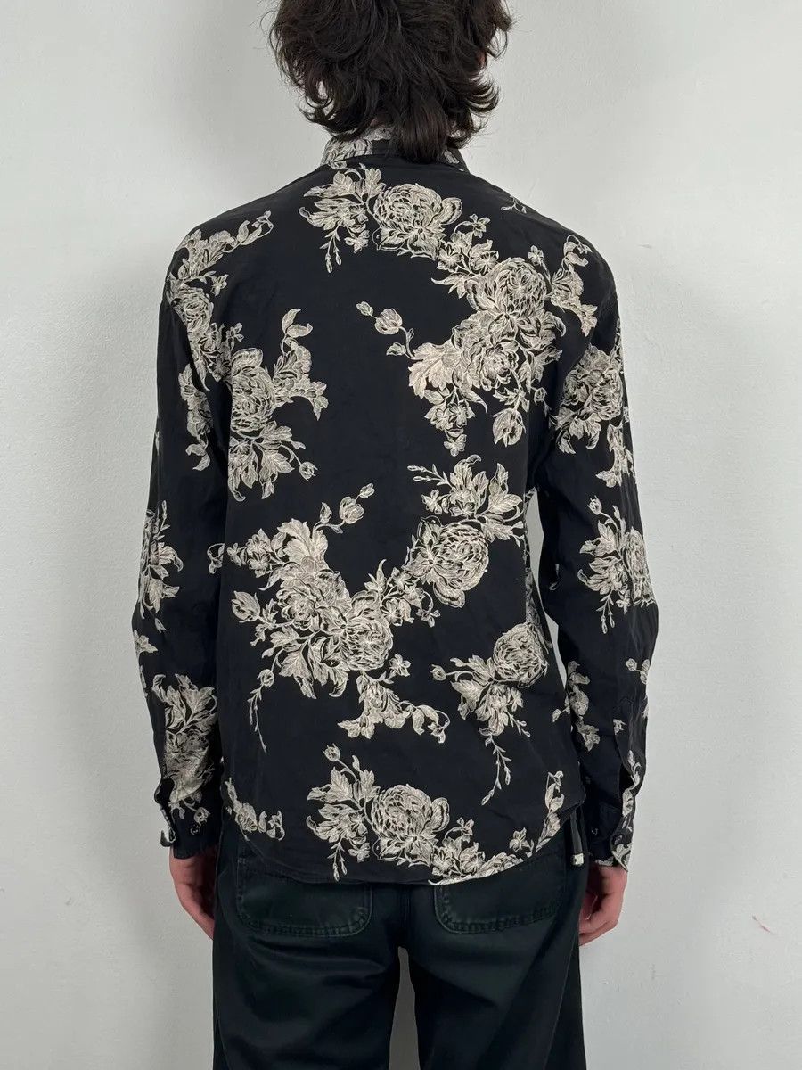 Armani Armani Black & White Floral Abstract Shirt Size US M / EU 48-50 / 2 - 3 Thumbnail