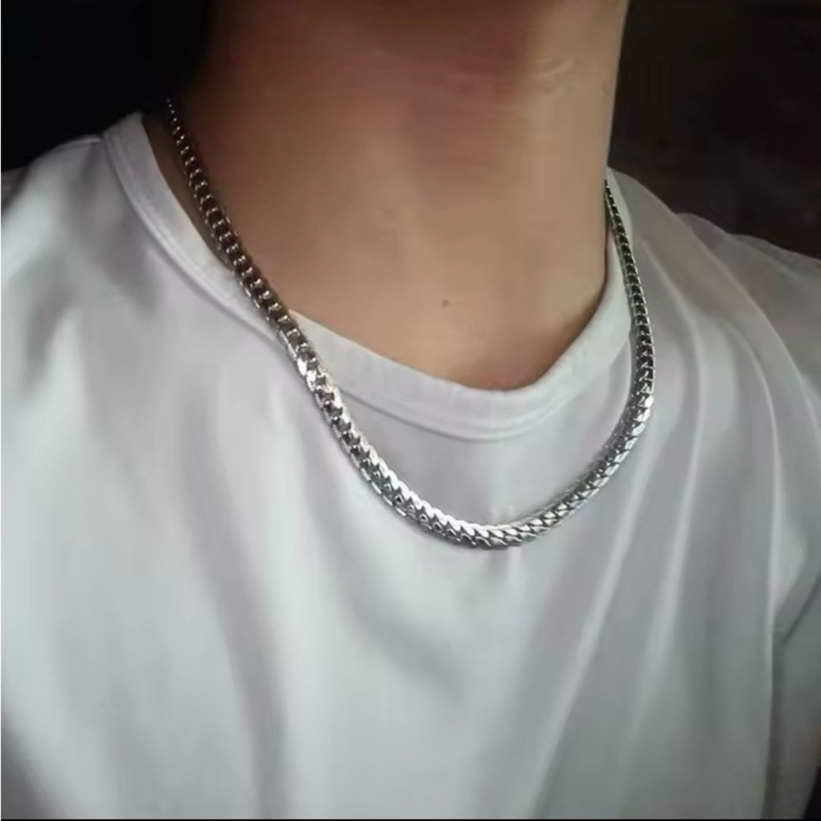 Other Men’s Women’s Silver Plated 5mm Chain Necklace 19” Size ONE SIZE - 3 Thumbnail