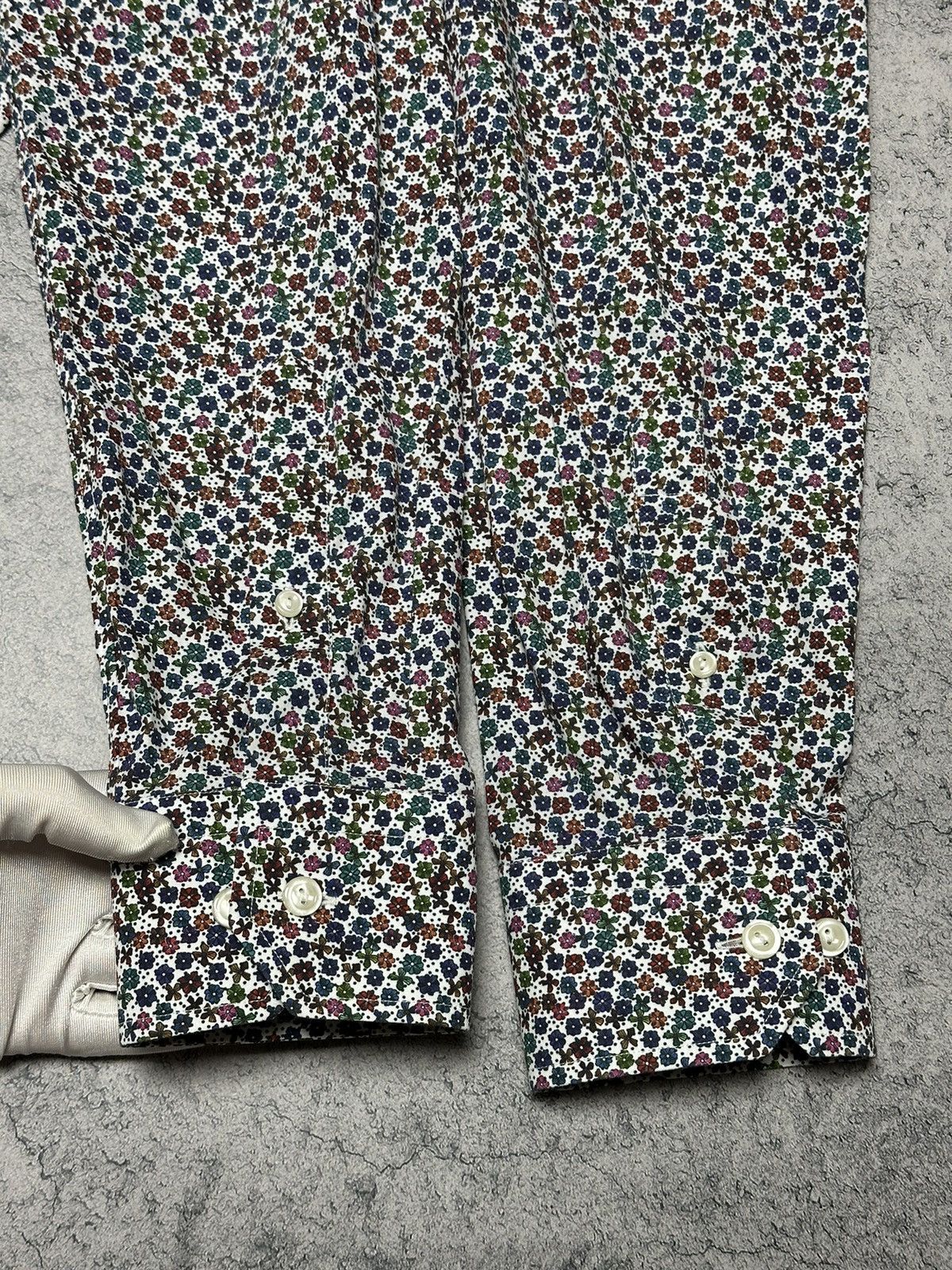 Eton Eton Flower Floral Print button-up Shirt Size US M / EU 48-50 / 2 - 7 Thumbnail