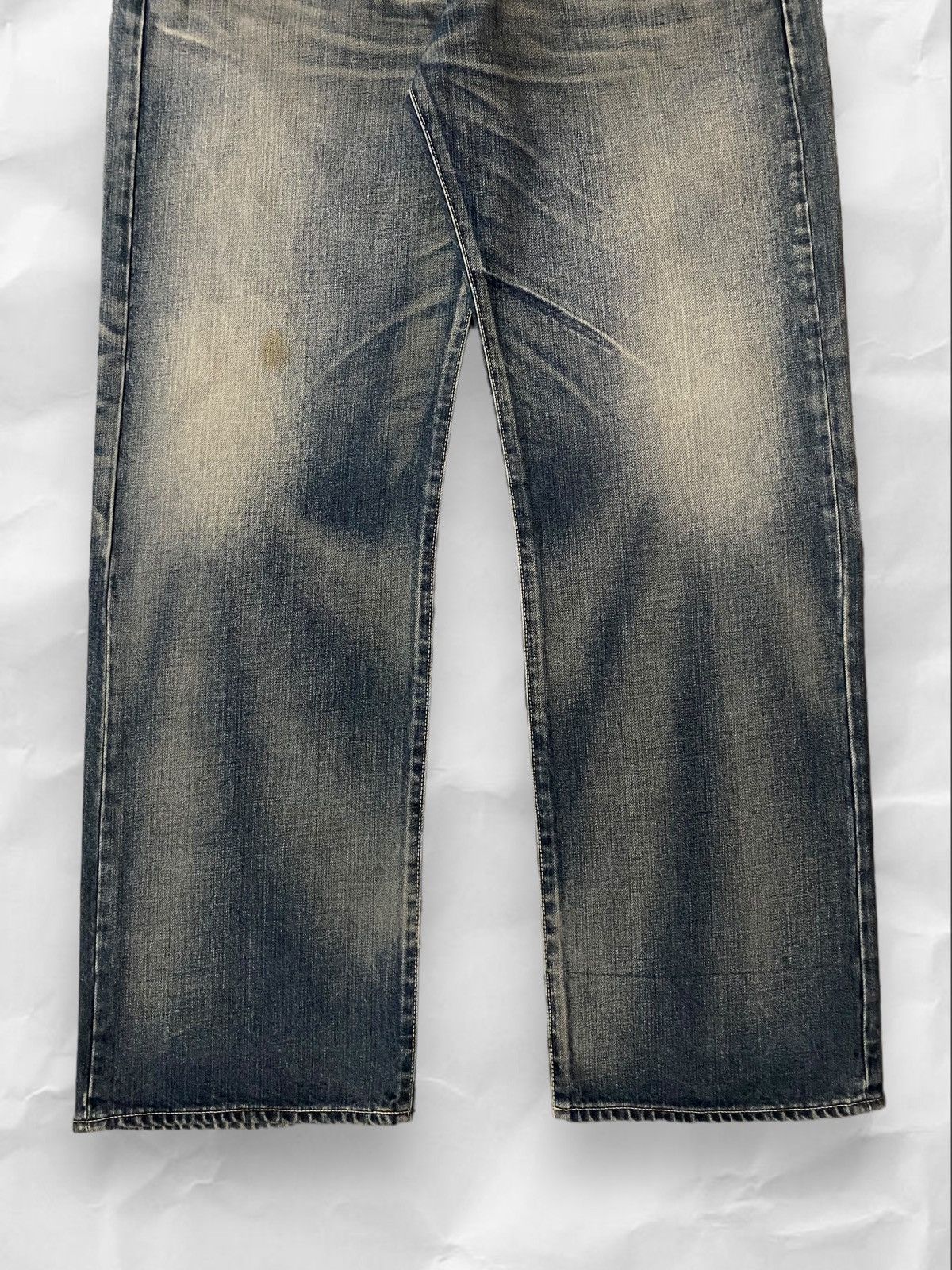 Japanese Brand Vintage Japan Nitraid Sand Blasted Wash Flare Jeans Denim Size US 35 - 3 Thumbnail