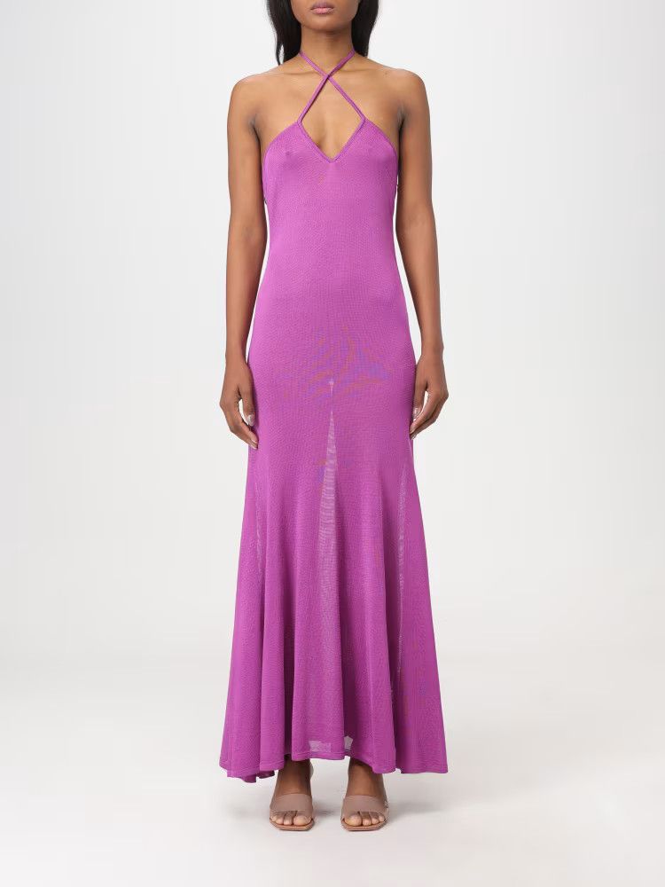 Tom Ford o1w1db10525 ACK418 Halterneck Flare Maxi Dress in Purple Size XS / US 0-2 / IT 36-38 - 1 Thumbnail