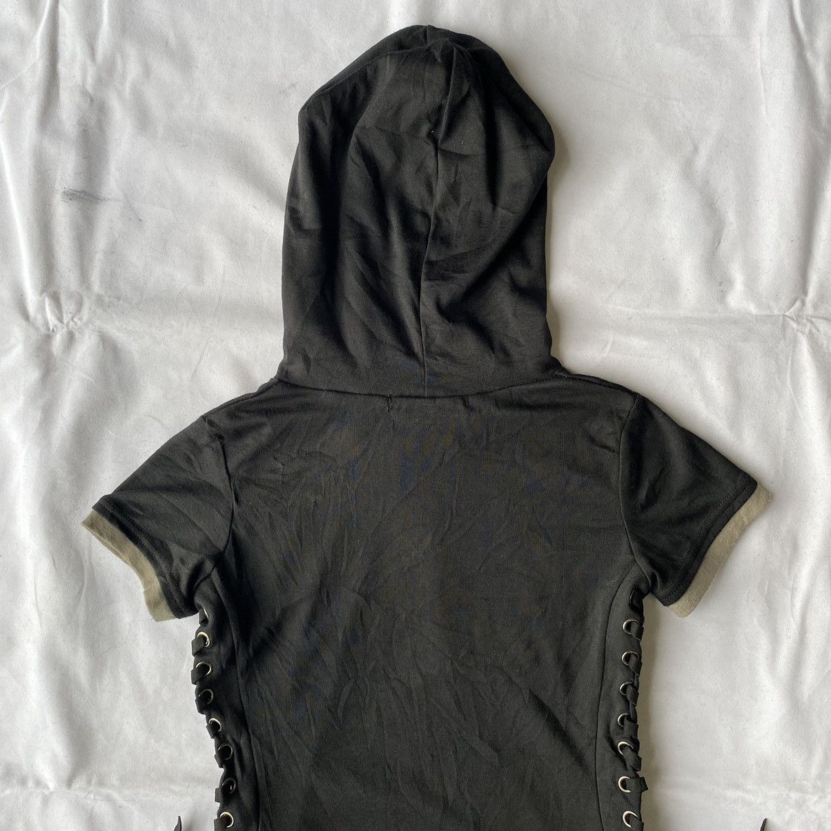 If Six Was Nine × Japanese Brand × Le Grande Bleu (L.G.B.) Japanese Hooded Mini Dress Lace Up Punk Gothic L.G.B Style Size M / US 6-8 / IT 42-44 - 16 Thumbnail
