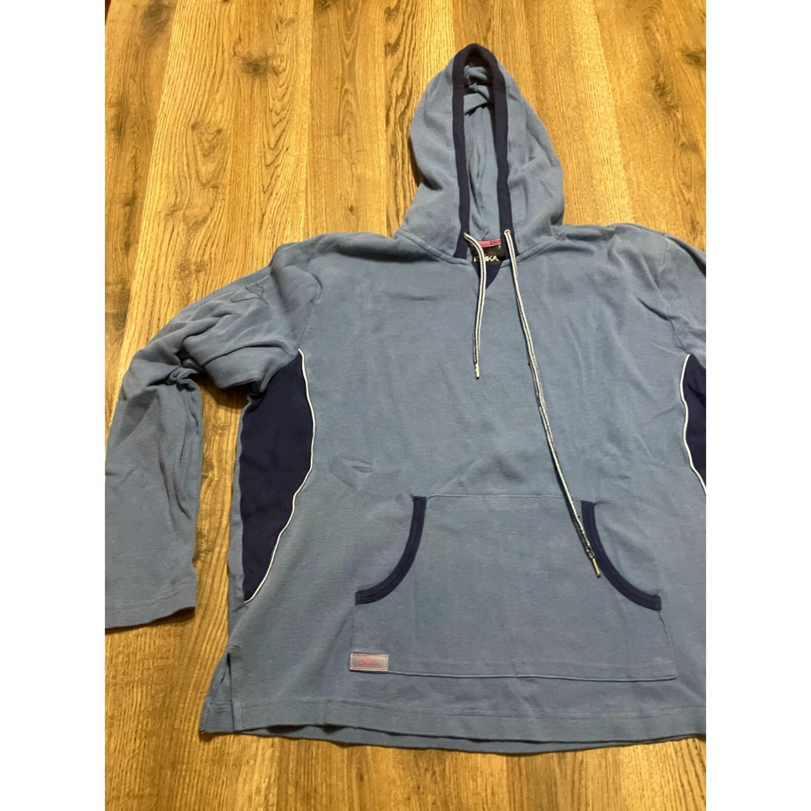 Vintage ERIKA Hoodie Women XL Blue Pullover Long Sleeve Drawstring Hoodie Pullover Casual Modern Vintage: No (but must use original words only; avoid adding) Size XL / US 12-14 / IT 48-50 - 3 Thumbnail
