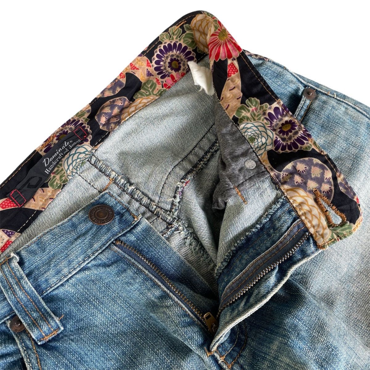 Kapital Y2k Japan Dominate Handcrafted Floral Sukajan Mudwash Jeans Size US 32 / EU 48 - 9 Thumbnail