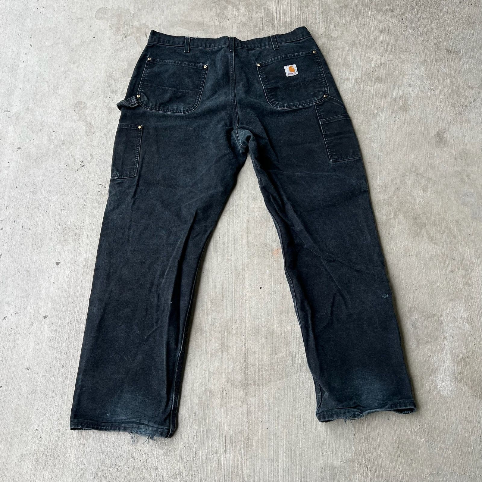 Carhartt × Vintage Carhartt faded black double knee work wear carpenter pants Size US 36 / EU 52 - 6 Thumbnail
