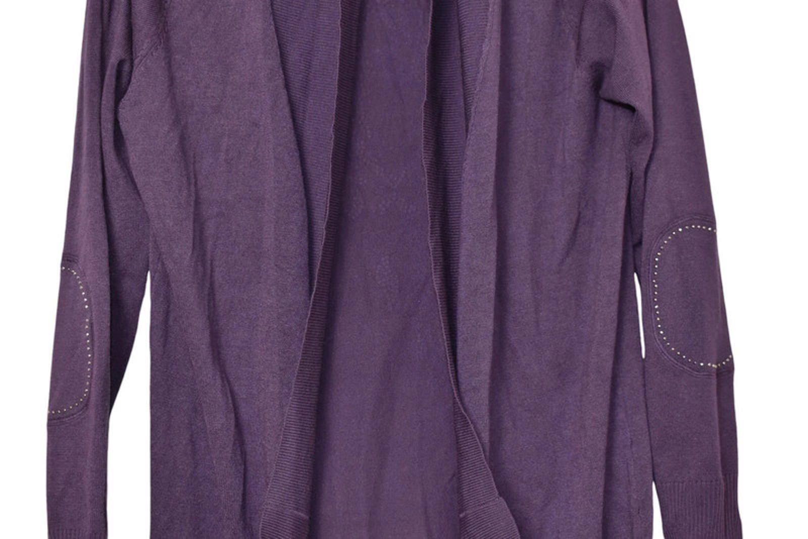 Designer Pulz Jeans Sara Cardigan 1307 Size M Purple Lion print long Size M / US 6-8 / IT 42-44 - 7 Thumbnail