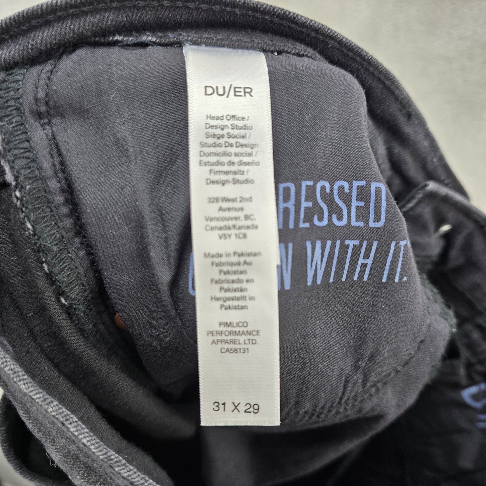 DUER DU/ER Duer Mens Jeans Performance Denim High Rise 31x28 Size US 31 - 7 Thumbnail