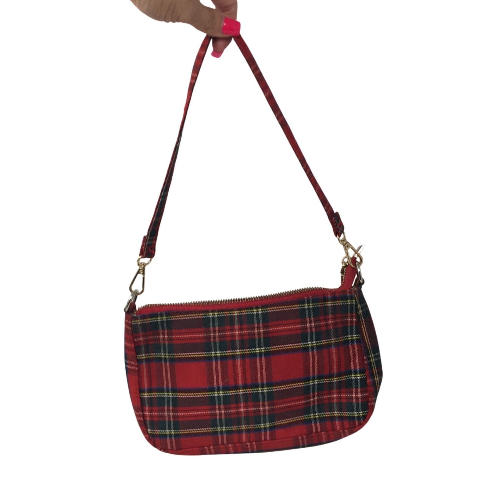 Other Women's Small Red Plaid Purse/Handbag Size ONE SIZE - 1 Thumbnail