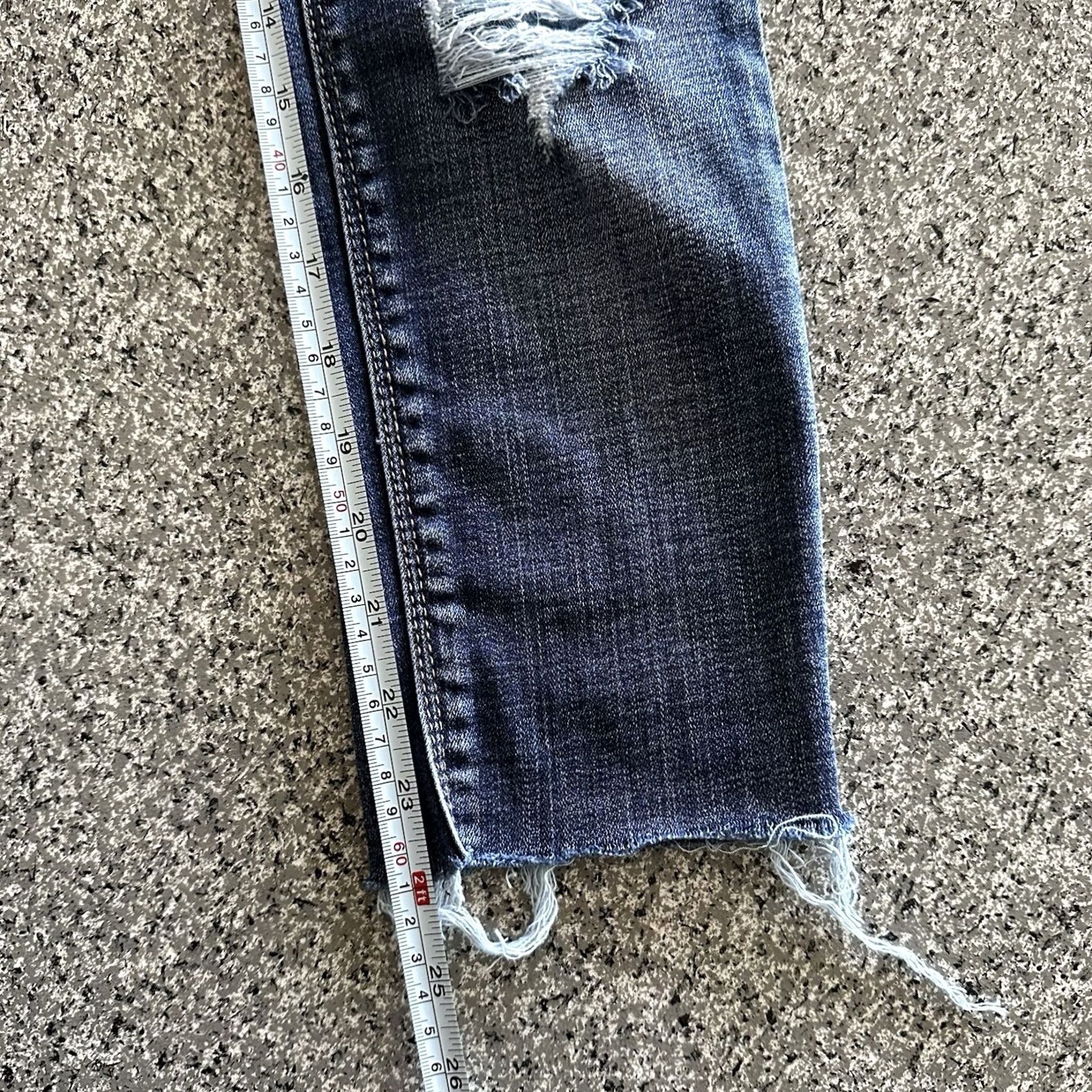 Express Express Jeans Womens 8 29x24 Mid Rise Cropped Denim Blue 5-Pocket Stretch N/A Size 29" - 7 Thumbnail
