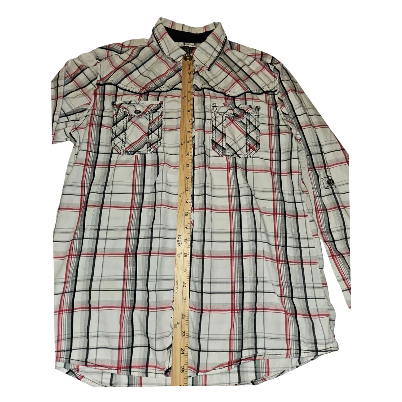 BKE BKE Button-Up Shirt Large Men's Long Sleeve Plaid Multicolor Athletic Fit Size US L / EU 52-54 / 3 - 4 Thumbnail