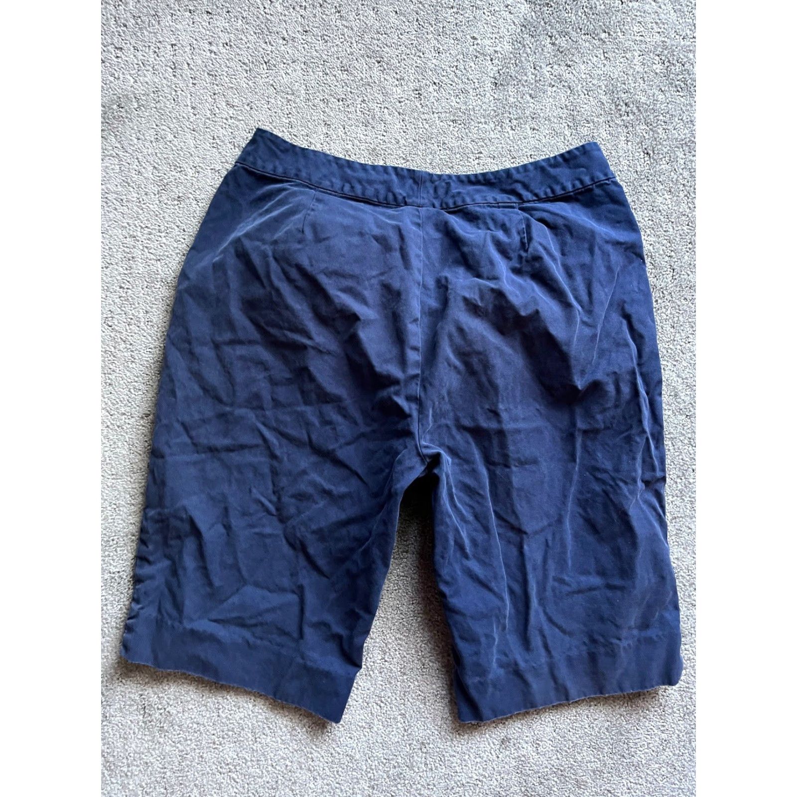Ralph Lauren VINTAGE Ralph Lauren Women's Chino Shorts Navy Blue Size 8 Casual Summer Cotton Spandex Size 30" / US 8 / IT 44 - 2 Thumbnail