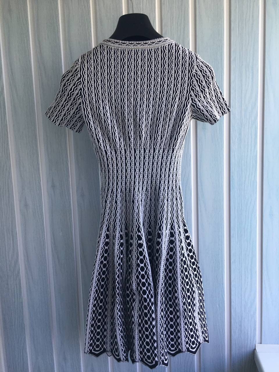 Alaia Alaïa Pleated Multicolor Short Sleeve Tall Viscose Zip Dress Size M / US 6-8 / IT 42-44 - 10 Thumbnail
