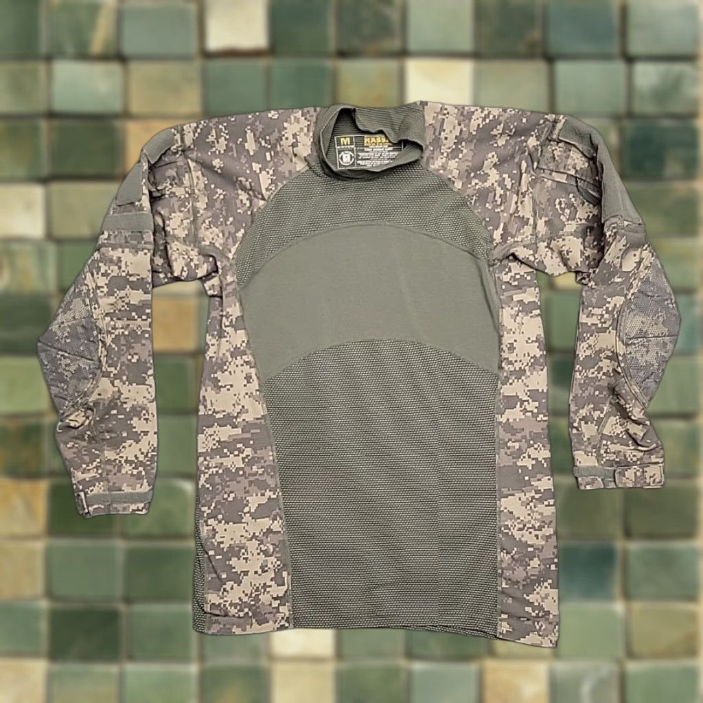 Vintage Massif Mountain Gear Shirt Men L Green Camouflage Performance Army Combat Shirt Size US L / EU 52-54 / 3 - 1 Thumbnail