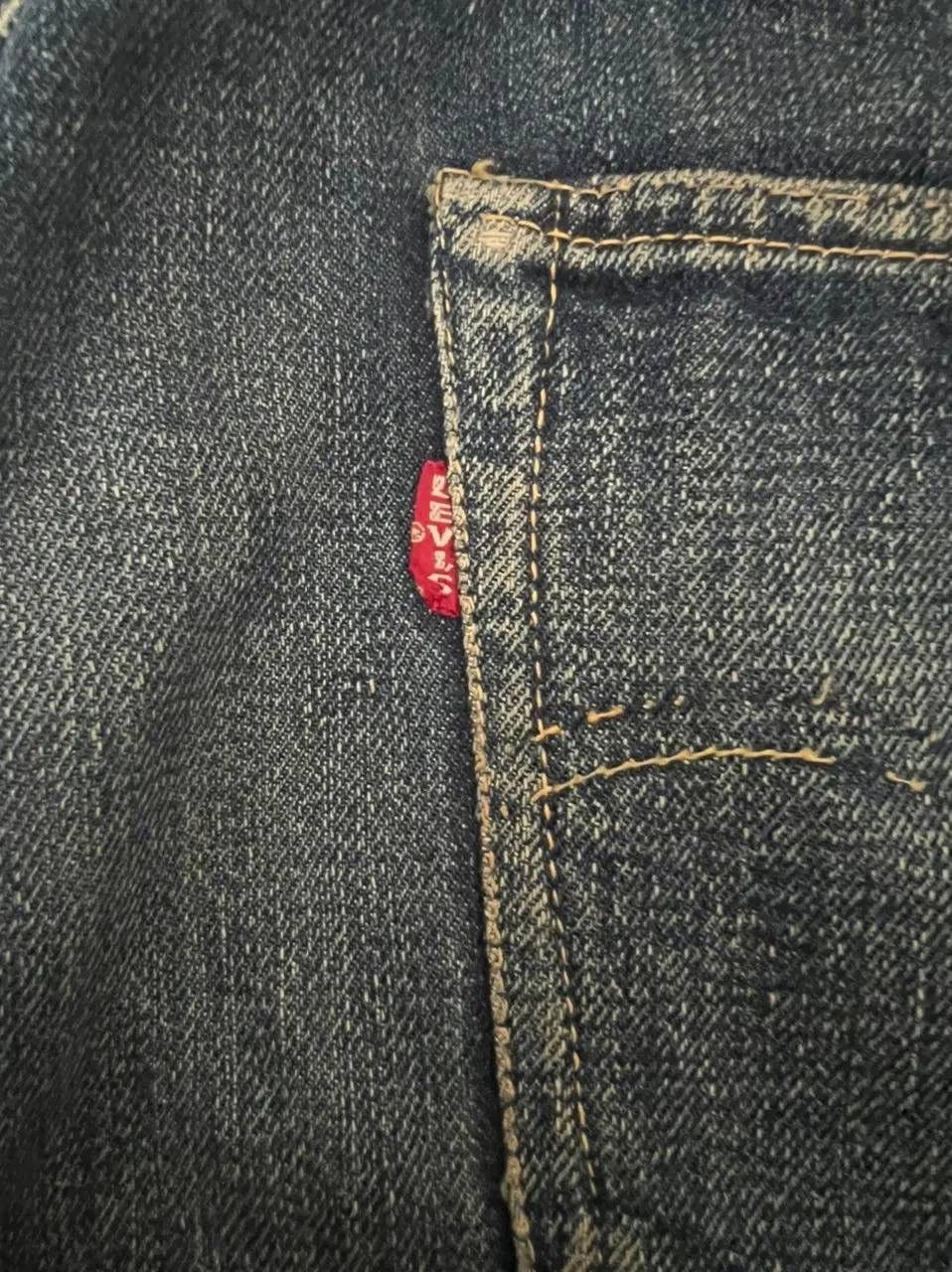 Levi's Levis BigE Hidden Rivet Leather Patch Circa 1952 Size US 33 - 6 Thumbnail