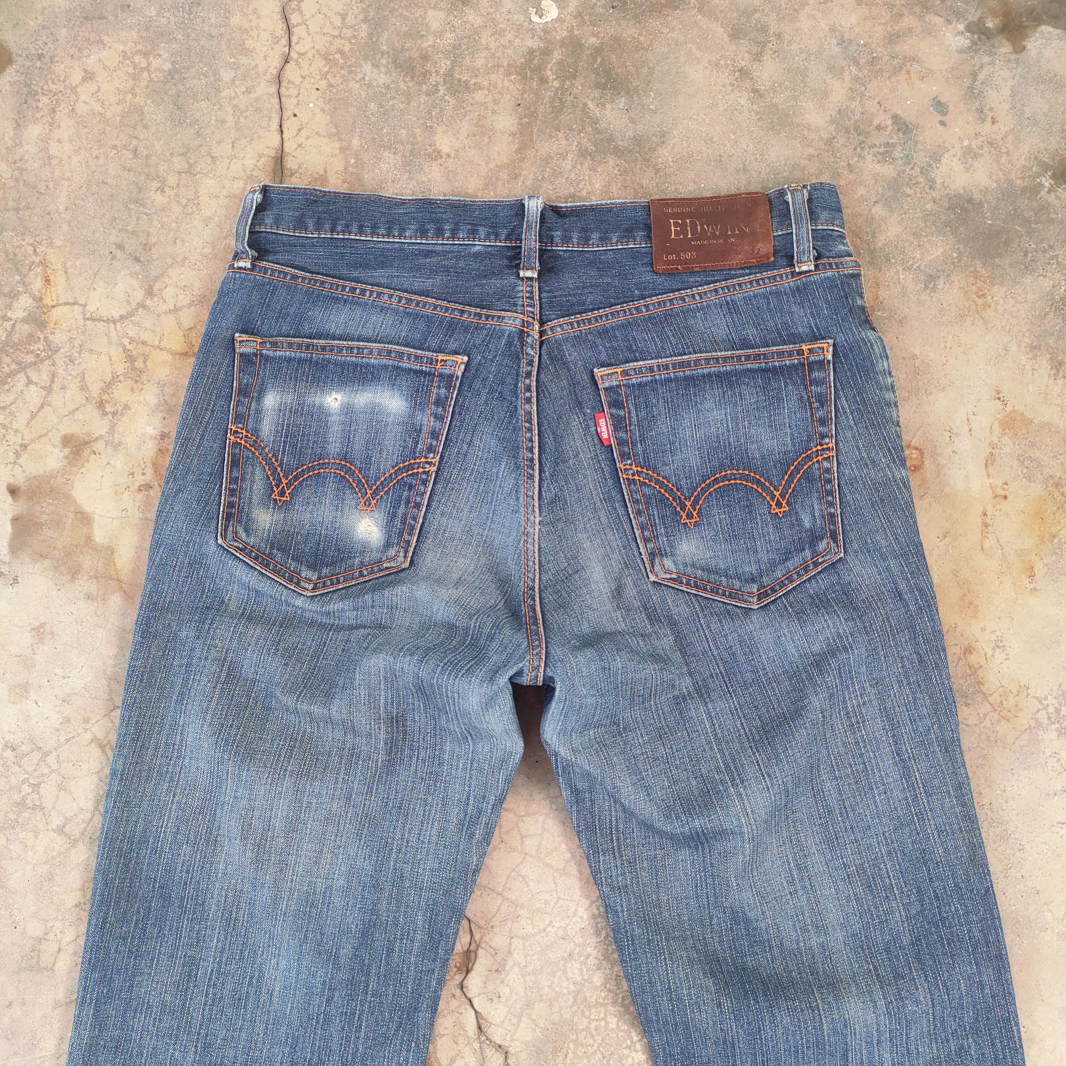 Edwin W34 VINTAGE EDWIN FADED DISTRESSED JEANS DENIM PANTS Size US 34 / EU 50 - 9 Thumbnail