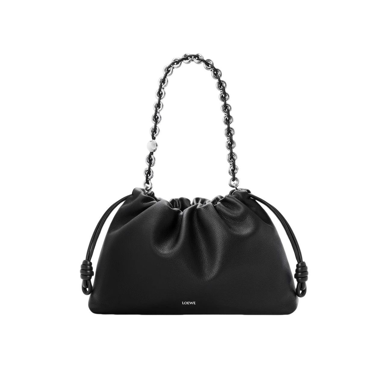 Loewe LOEWE Flamenco Large $4700 Black Fine Grained Leather Purse Size ONE SIZE - 2 Thumbnail