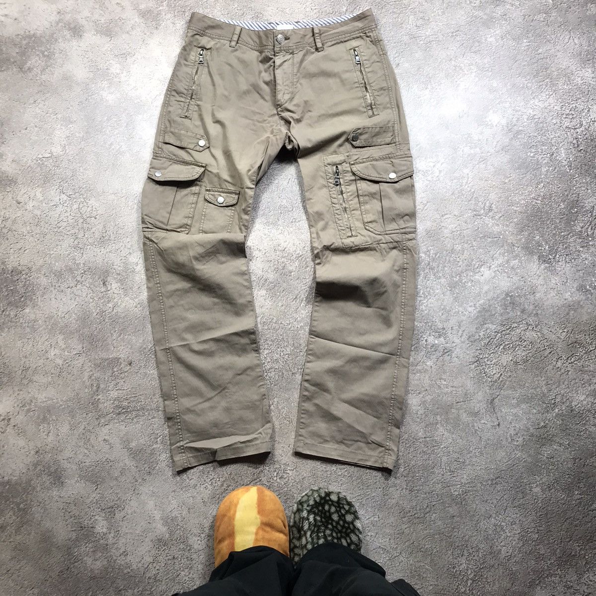 Vintage Vintage 90s Baggy Cargo Pants Parachute Flared Streetwear 34 Size US 34 / EU 50 - 2 Thumbnail