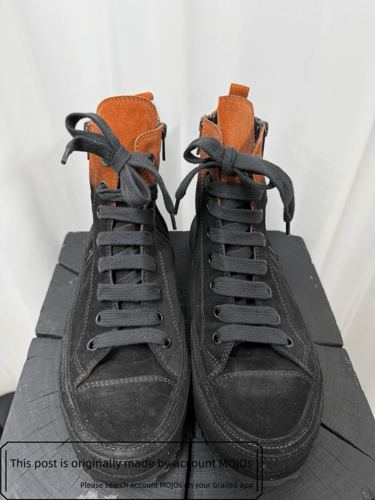 Ann Demeulemeester Sz 41 Ann Demeulemeester Orange Fading Suede Hi-top Size US 8 / EU 41 - 7 Thumbnail