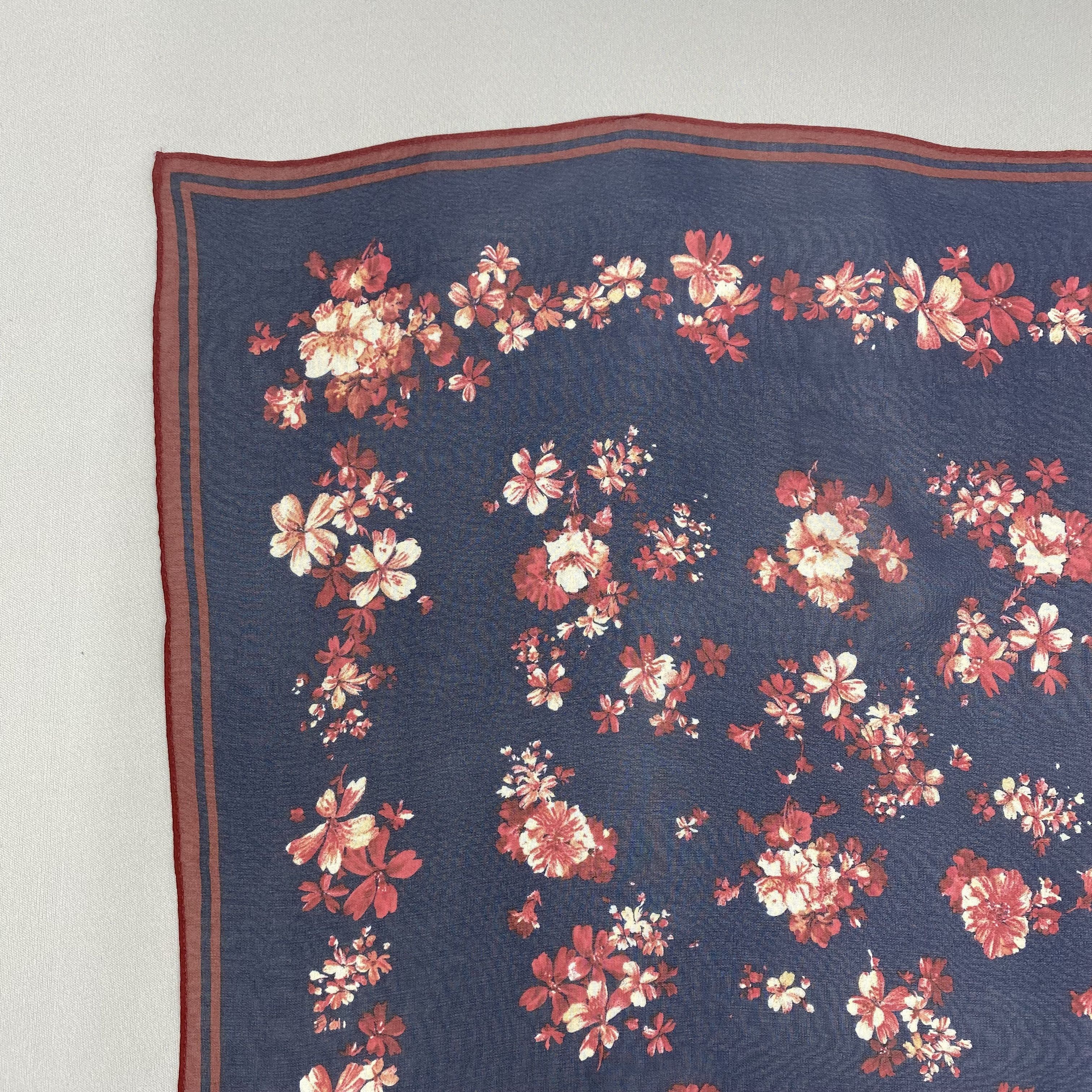 Kenzo Vintage Kenzo SILK Scarf Twill Floral Bloom Wraps Scarves Size ONE SIZE - 7 Thumbnail